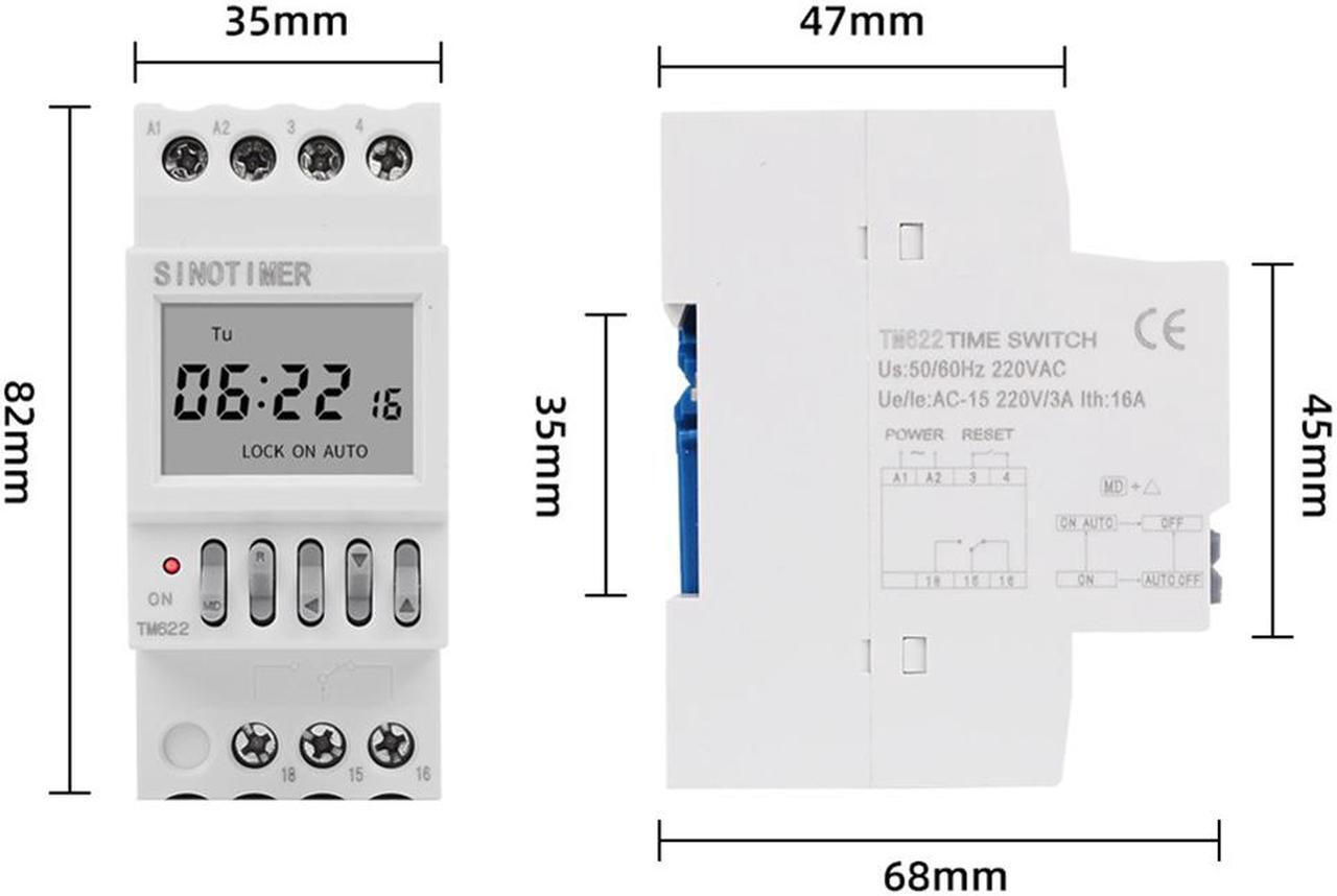 Alt view image 5 of 7 - Digital Programmable Timer Switch Programmable Digital Timer Switch Relay Control 220V Timing Socket
