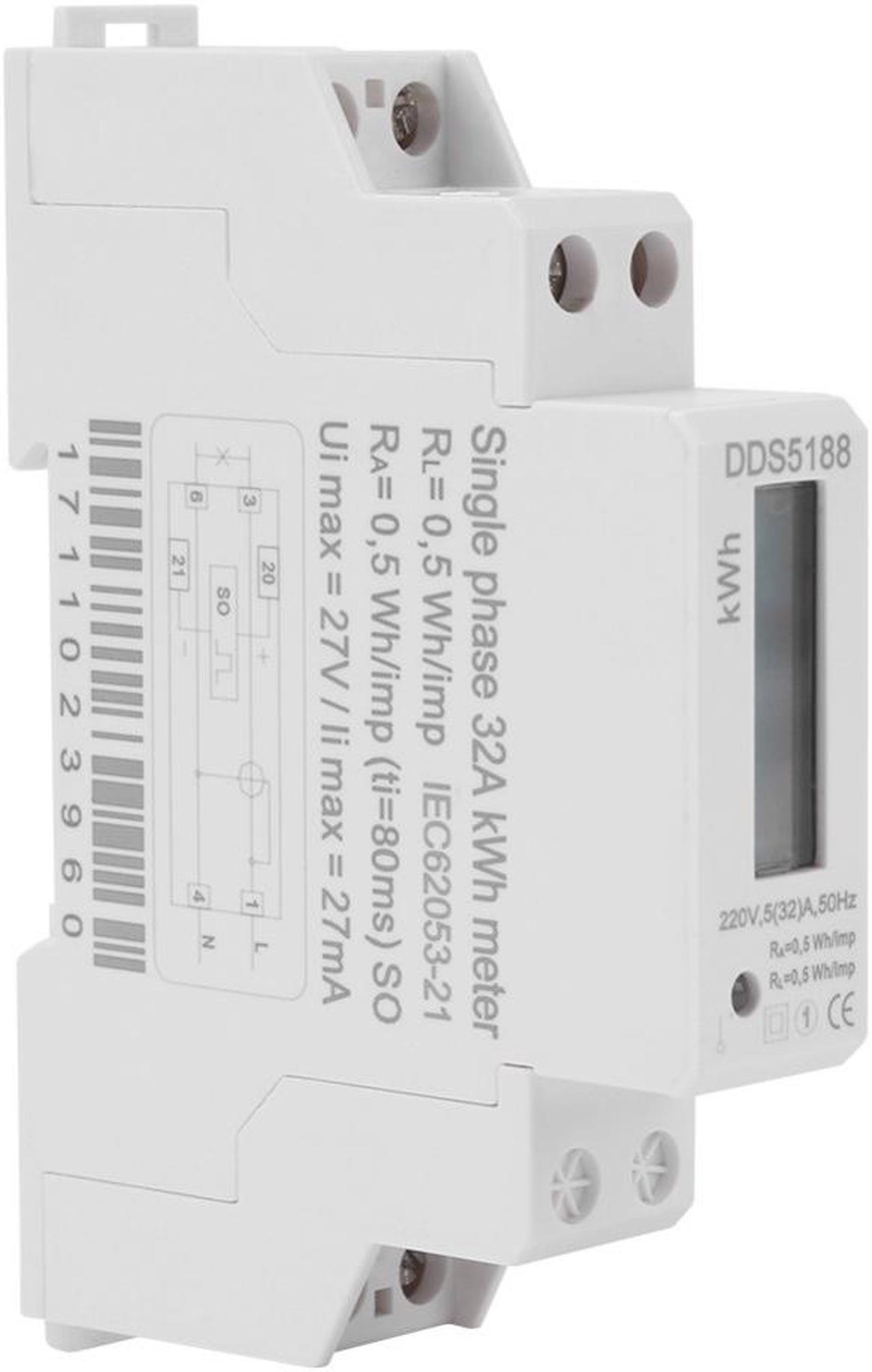 Alt view image 2 of 5 - Newstyle Din-rail Energy Meter Digital Single Phase Electric Meter 220V 5-32A Electronic KWh Meter High Accuracy Measuring Tool