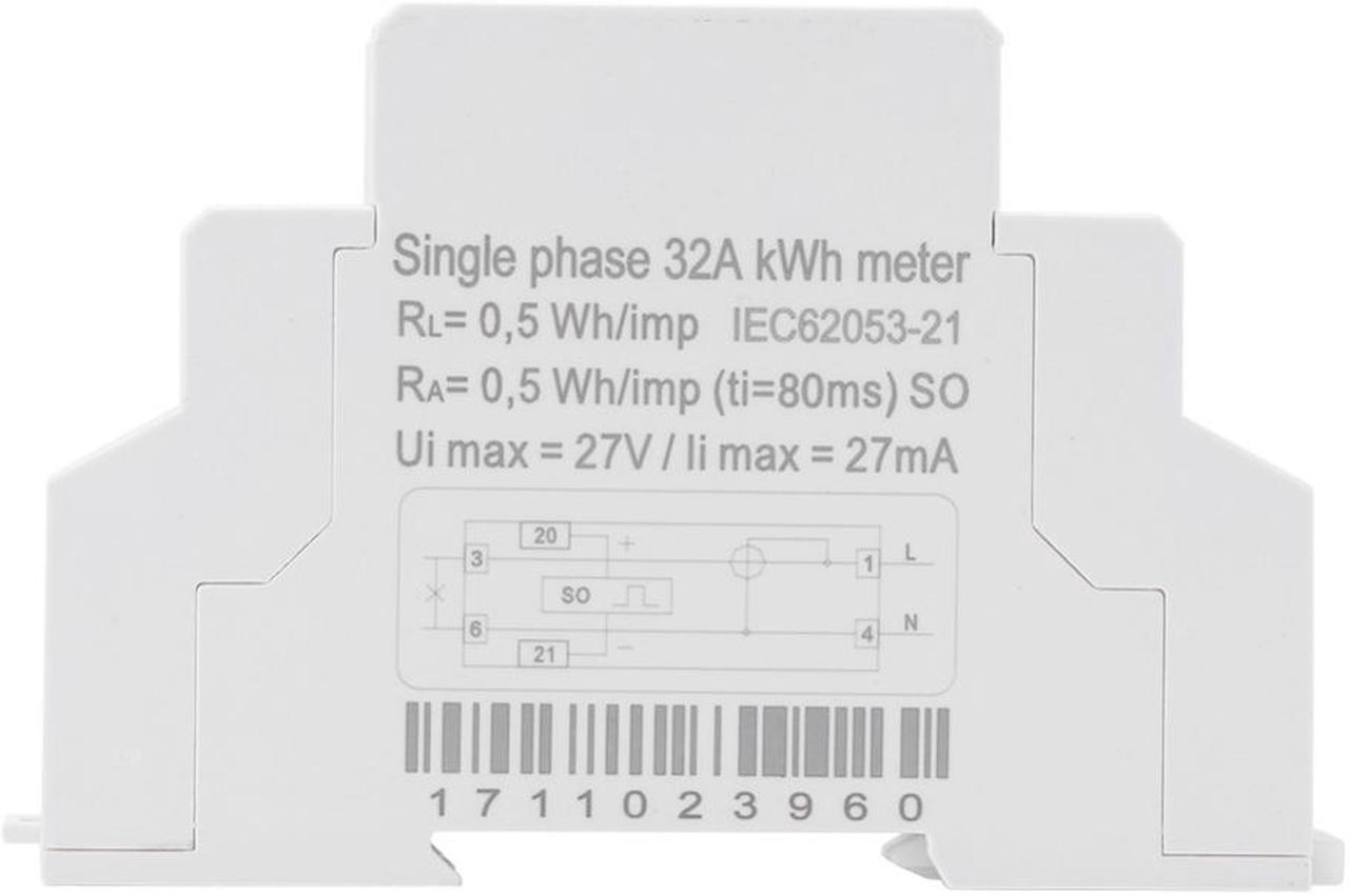 Alt view image 4 of 5 - Newstyle Din-rail Energy Meter Digital Single Phase Electric Meter 220V 5-32A Electronic KWh Meter High Accuracy Measuring Tool