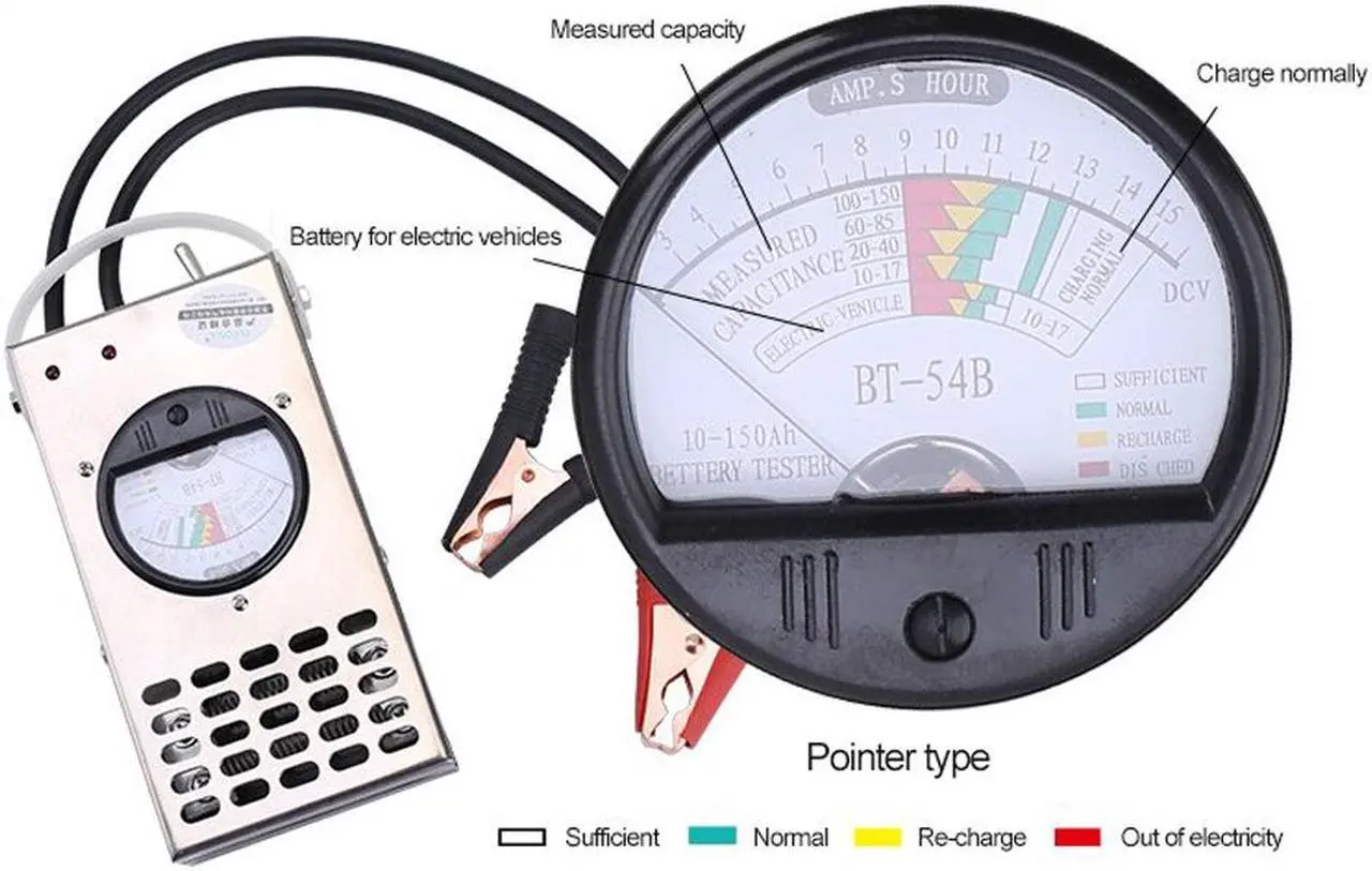 Alt view image 3 of 5 - ELECALL Battery Tester Pointer Type BT-54B 12V 40A Automotive/ Car Battery Tester/ Alternator Check Battery Detector