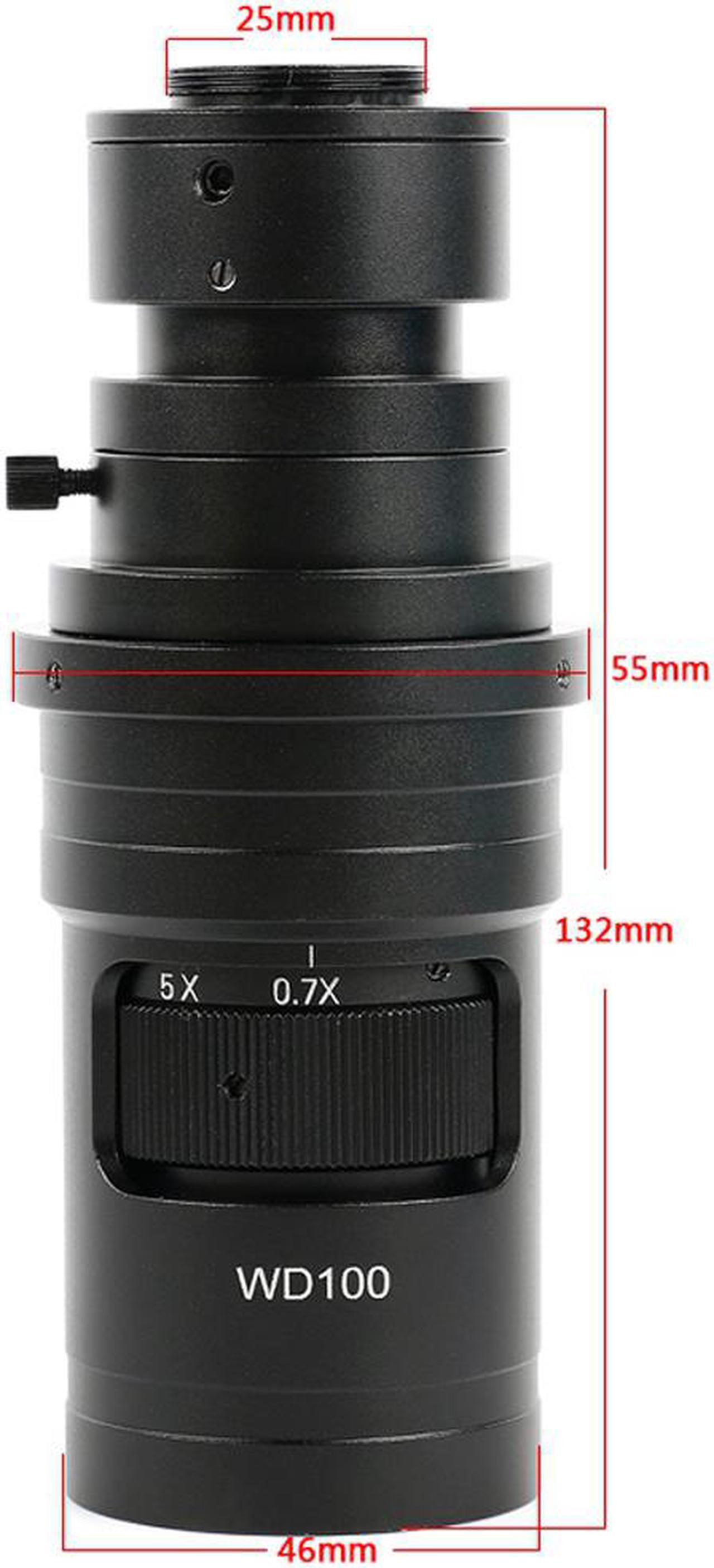 Alt view image 3 of 7 - HD 2K HDMI Measurement Video Microscope Camera U Disk Storage Video Recorder & Adjustable 56-LED Microscope Lamp & 200X C-Mount Lens For Phone PCB Soldering