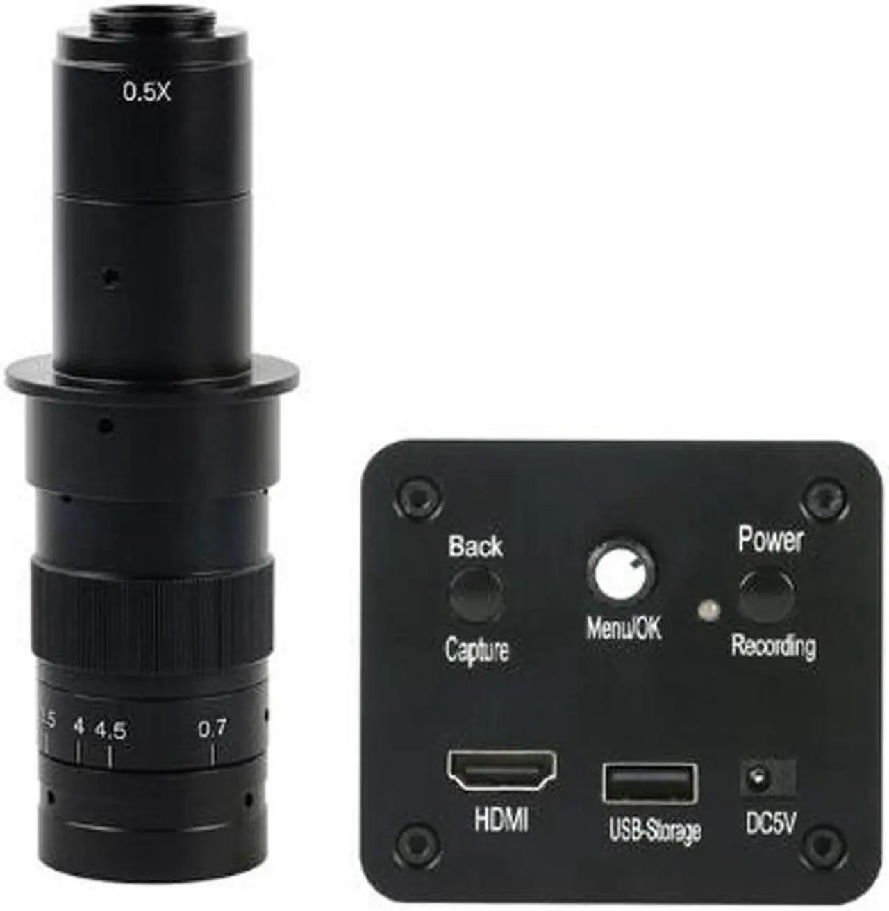 Main image of 1080P HD HDMI Industrial Electronic Digital Video Microscope Camera & 180X C-Mount Lens