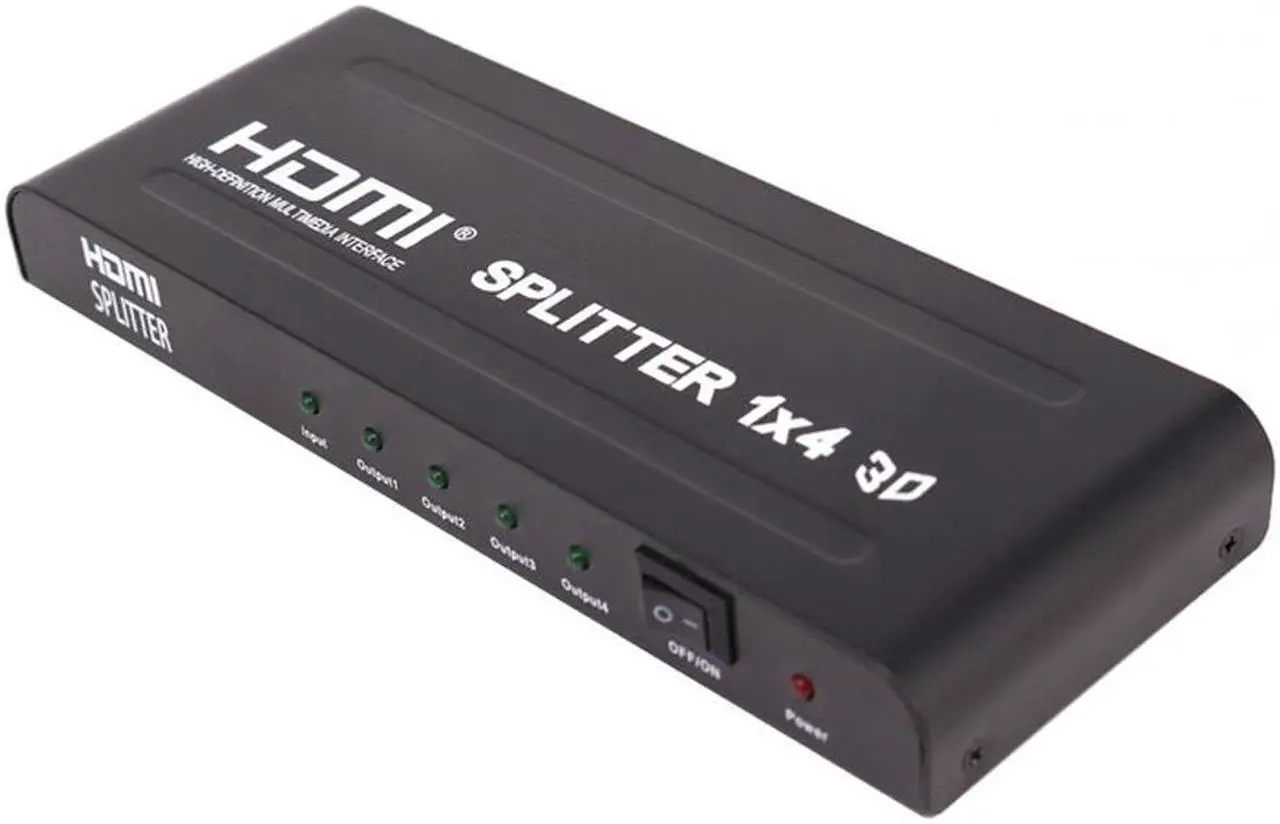 Alt view image 5 of 7 - HD HDMI Distributor One Sub Four Video Splitter HDMI One In Four Out 3D 1 in 4 Out Frequency Divider