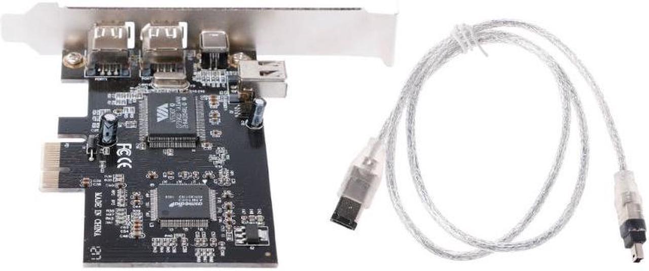 Alt view image 3 of 4 - PCI-e 1X IEEE 1394A 4 Port(3+1) Firewire Card Adapter With 6 Pin To 4 Pin IEEE 1394 Cable For Desktop PC High Quality