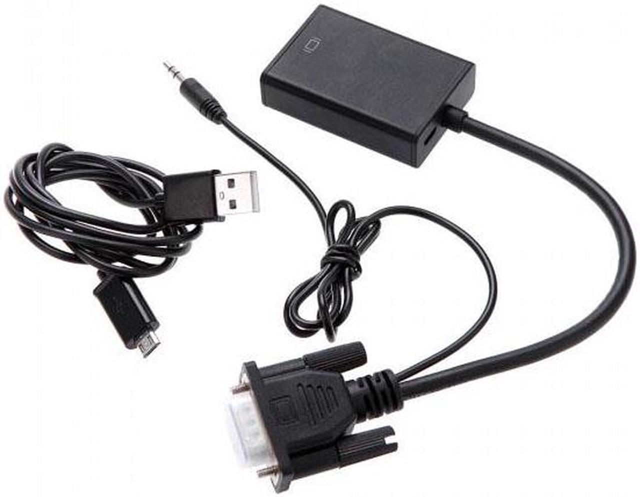 New 1080P VGA + Audio to HDMI Cable Converter Adapter for General PC Notebook HD Set-top Box