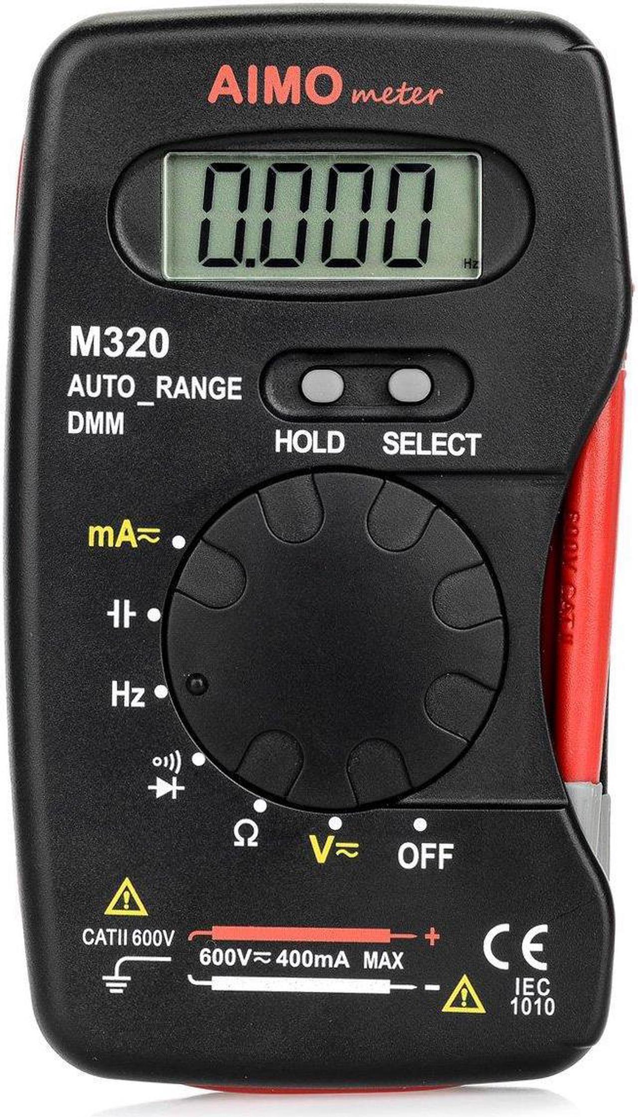 Main image of Aimometer M320 Pocket Size Auto Range Handheld Digital Multimeter DMM Frequency Capacitance Measurement Data Hold