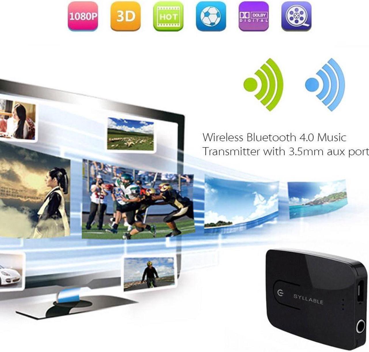 Alt view image 7 of 7 - Syllable E3 Wireless Bluetooth Audio Transmitter Stereo Bluetooth 4.0 Music Transmitter Support Connecting Bluetooth Headphones to Non-Bluetooth Source for 3.5mm Aux Cable USB Audio Devices