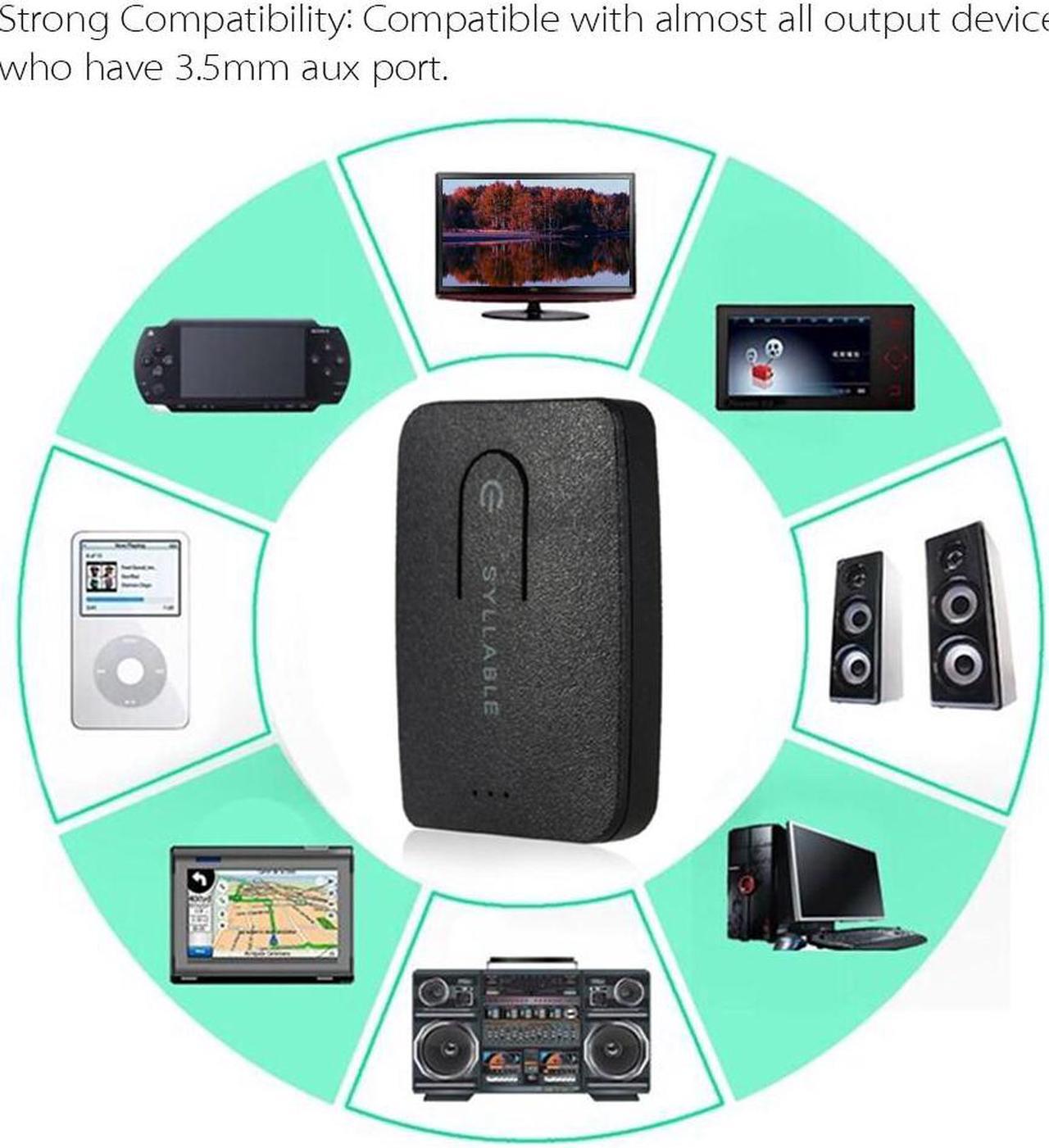 Alt view image 6 of 7 - Syllable E3 Wireless Bluetooth Audio Transmitter Stereo Bluetooth 4.0 Music Transmitter Support Connecting Bluetooth Headphones to Non-Bluetooth Source for 3.5mm Aux Cable USB Audio Devices