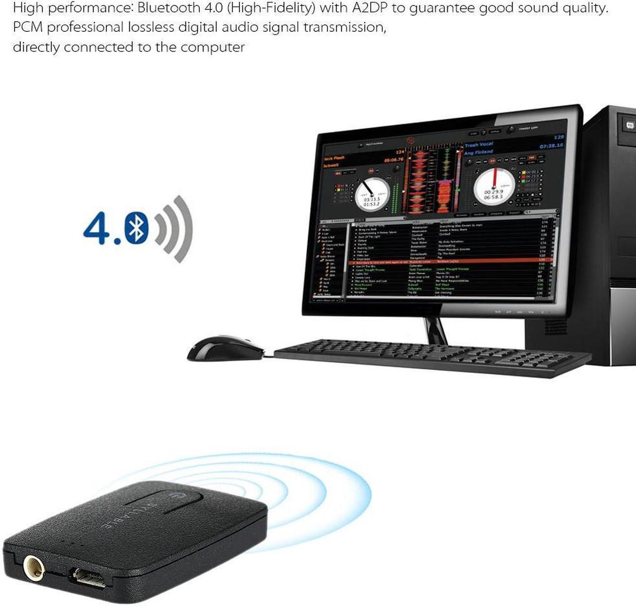 Alt view image 5 of 7 - Syllable E3 Wireless Bluetooth Audio Transmitter Stereo Bluetooth 4.0 Music Transmitter Support Connecting Bluetooth Headphones to Non-Bluetooth Source for 3.5mm Aux Cable USB Audio Devices