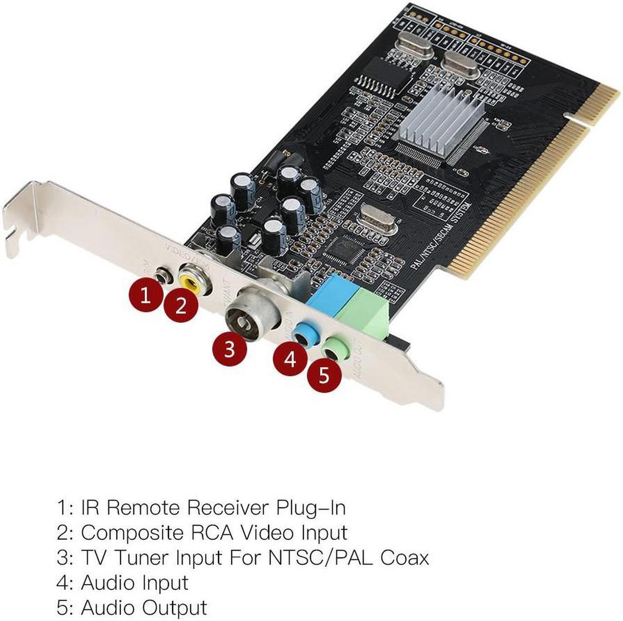 Alt view image 4 of 7 - PCI Internal TV Tuner Card MPEG Video DVR Capture Recorder PAL BG PAL I NTSC SECAM PC PCI Multimedia Card Remote