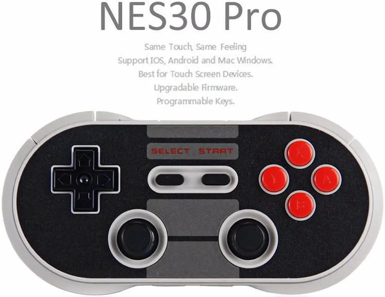 Alt view image 3 of 7 - 8Bitdo NES30 PRO Wireless Bluetooth Gamepad Controller Dual Classic Joystick Fidget Spinner for IOS, Android, Windows Mac OSX