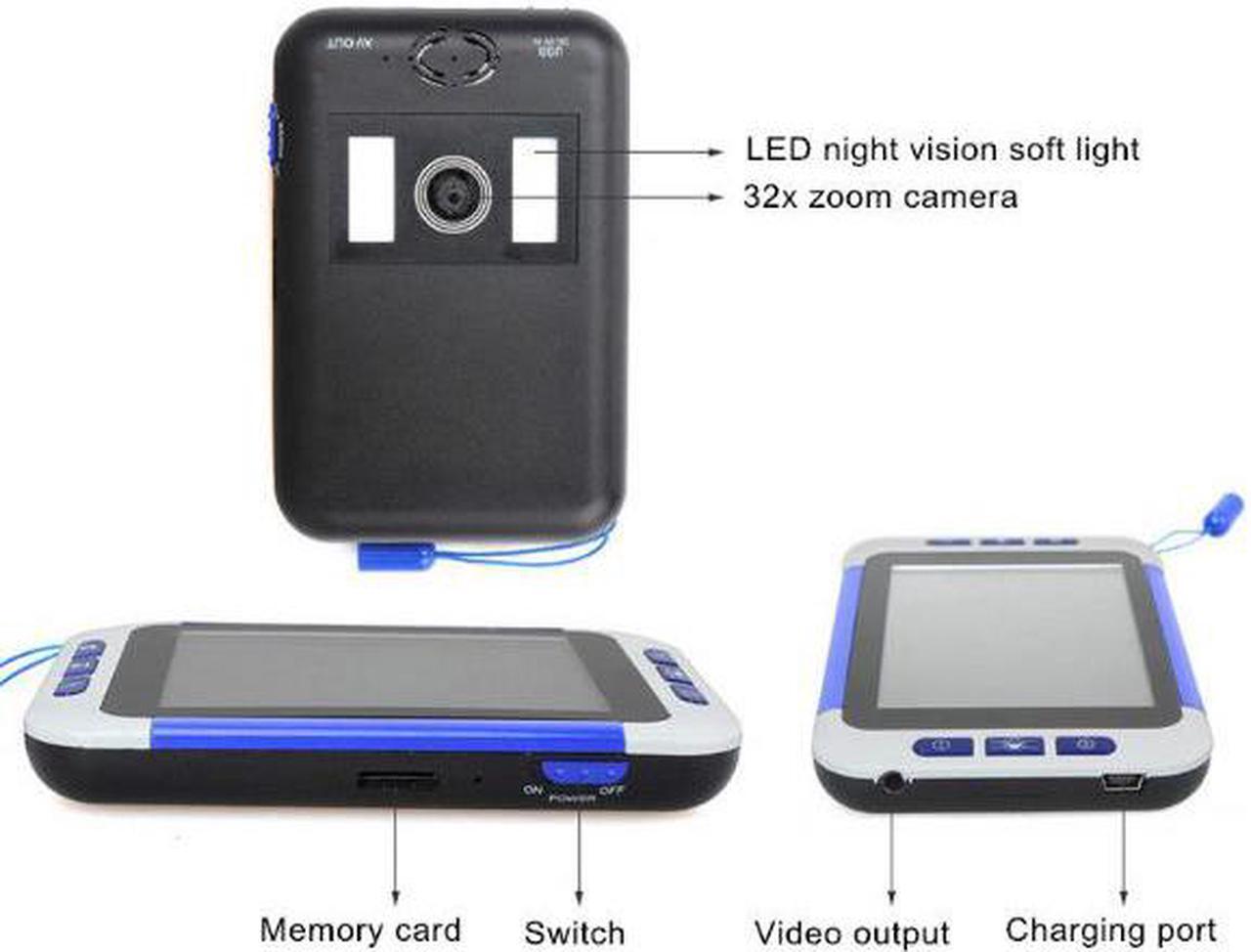 Alt view image 3 of 3 - Portable Low Vision Aids Electronic Magnifying Glass Elderly Digital Magniifer 32X