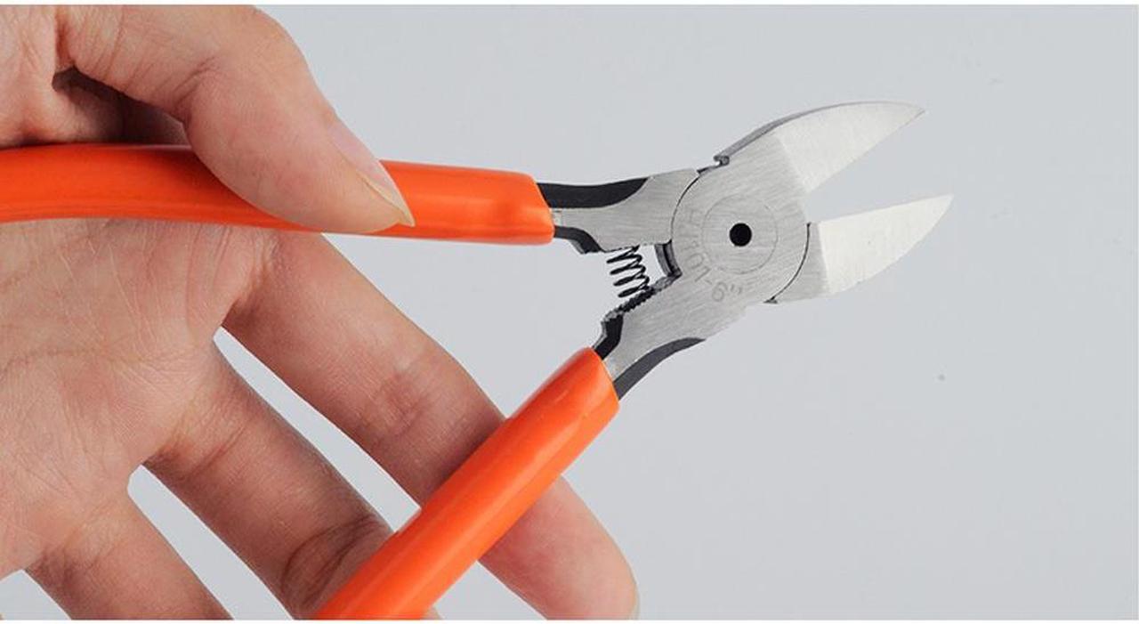 Alt view image 2 of 3 - ELECALL Mini Side Cutters 6 Inches Cut Line Pliers Oblique Nose Pliers Utility Pliers Diagonal Pliers Wire Nipper