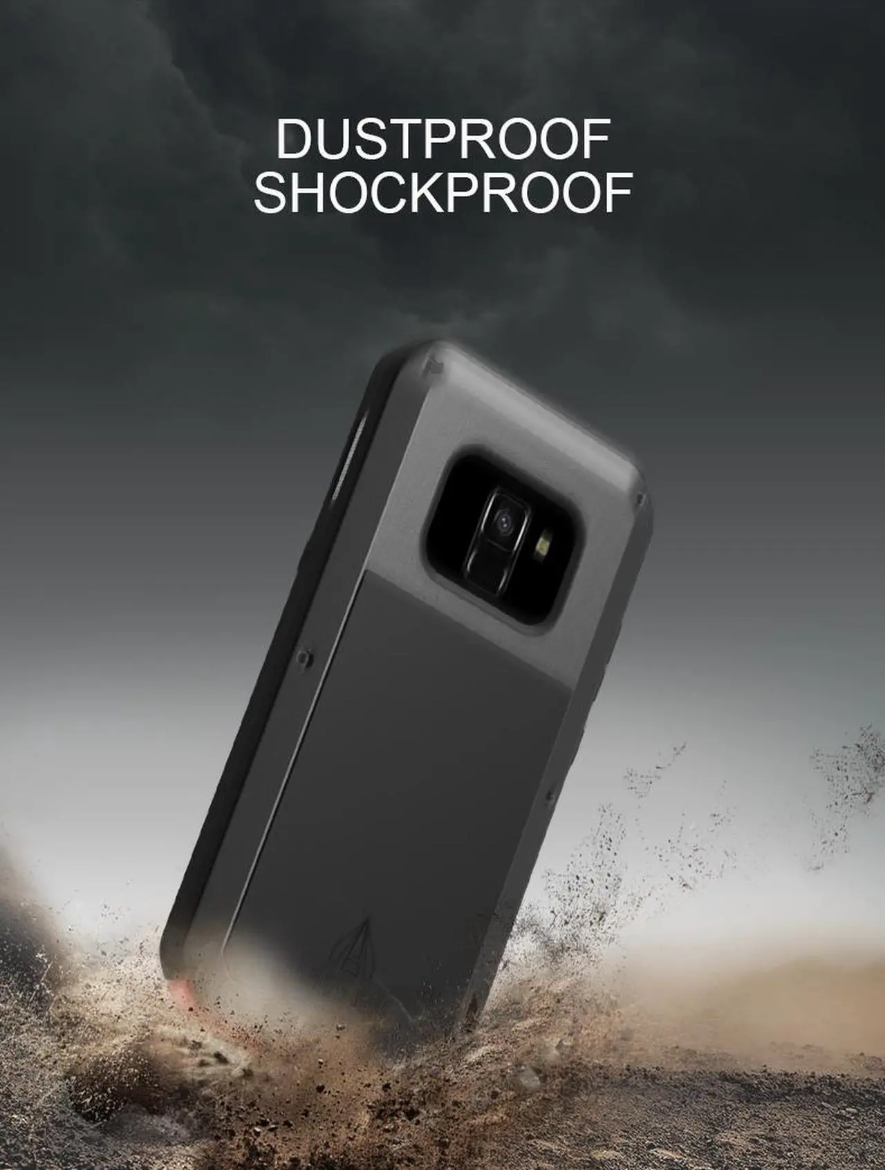 Alt view image 6 of 7 - LOVE MEI Aluminum Metal Case For Samsung Galaxy A8 Plus Cover Powerful Armor Shockproof Life Waterproof Case For Samsung Galaxy A8 Plus (Silver)