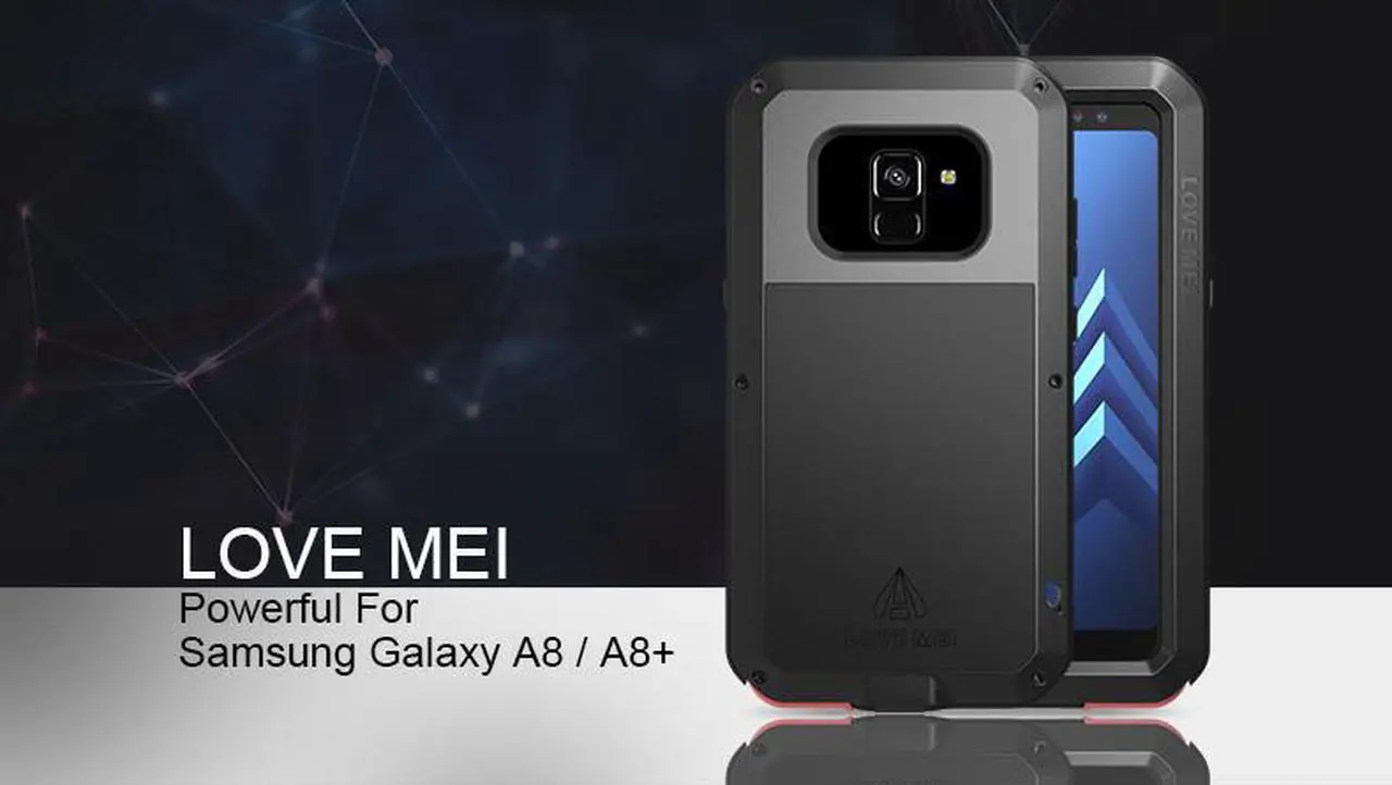Alt view image 2 of 7 - LOVE MEI Aluminum Metal Case For Samsung Galaxy A8 Plus Cover Powerful Armor Shockproof Life Waterproof Case For Samsung Galaxy A8 Plus (Silver)