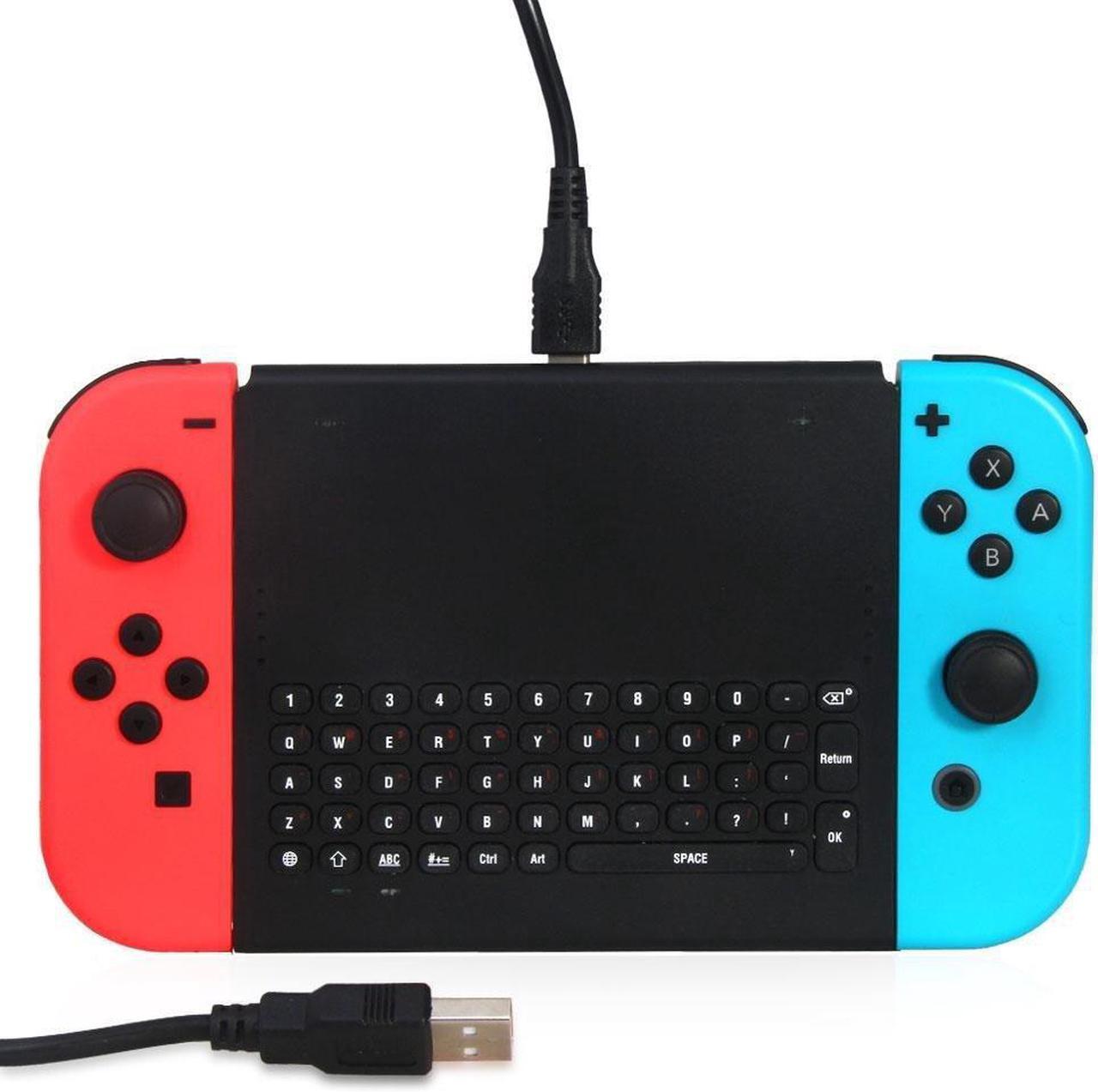 Alt view image 4 of 4 - 2.4G Mini Wireless Gaming Keyboard, Rechargeable Handheld Wireless Game Keyboard for Nintend Switch