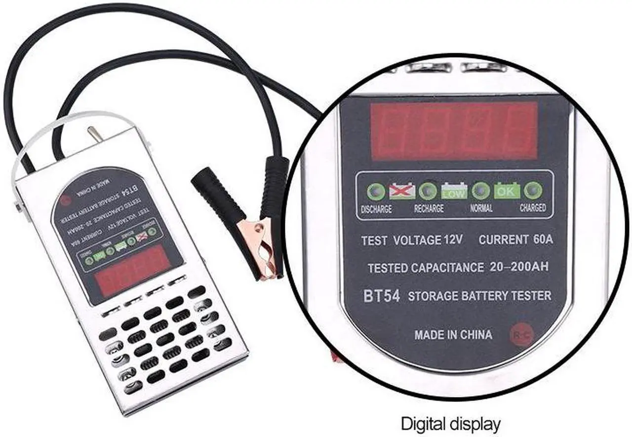 Alt view image 4 of 4 - ELECALL Digital Battery Tester BT-54C 12V 60A Automotive/ Car Battery Tester/ Alternator Check Battery Detector