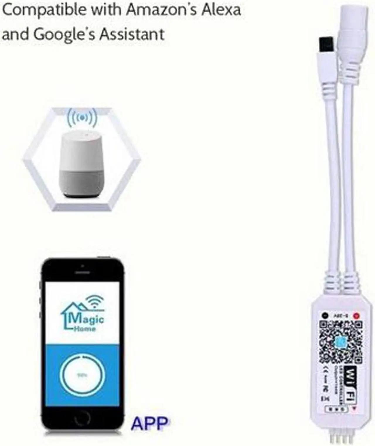 Alt view image 3 of 5 - DC5-28V 144W(Max.) RGB WIFI Intelligent Controller with Remote Control