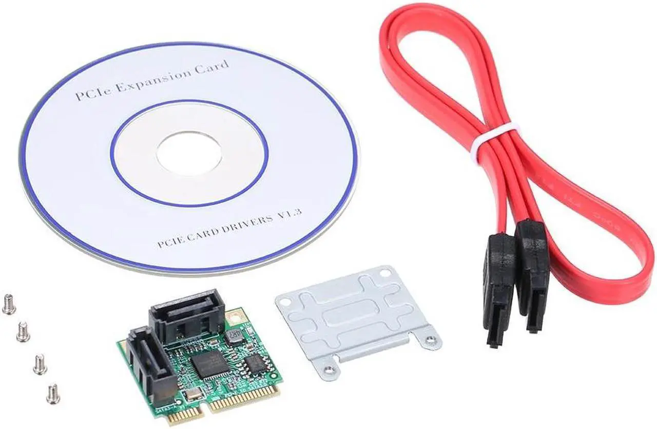 Alt view image 3 of 6 - Mini PCI-E to SATA3 Expansion Card 2 Ports SATA III Express Controller Card