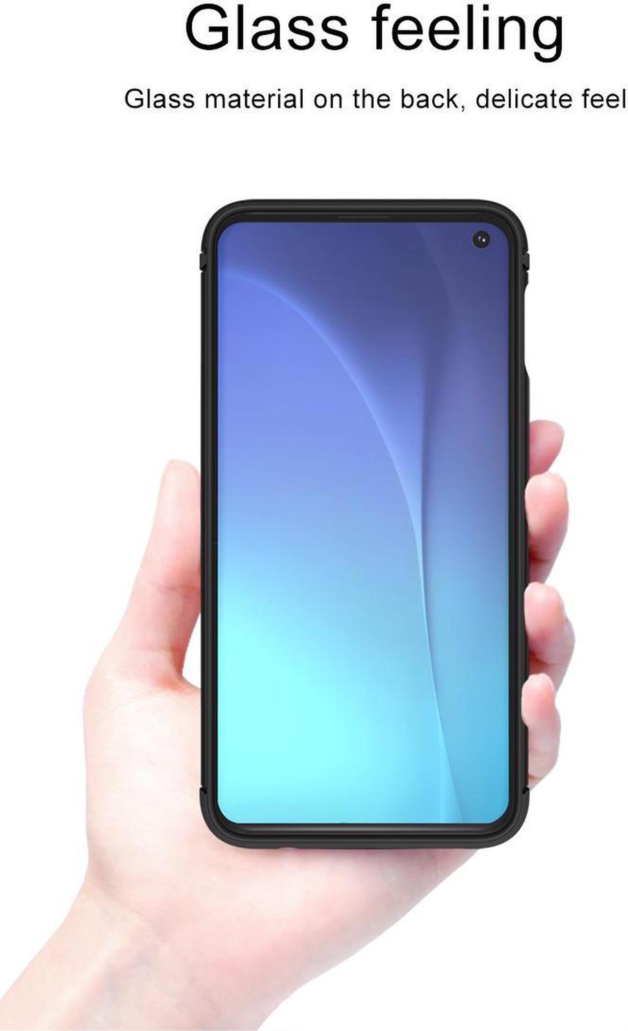 Alt view image 4 of 7 - Silicone Case Soft Bumper PC Hybrid Shockproof Shadow Series Case for Samsung Galaxy S10 Life (Red)