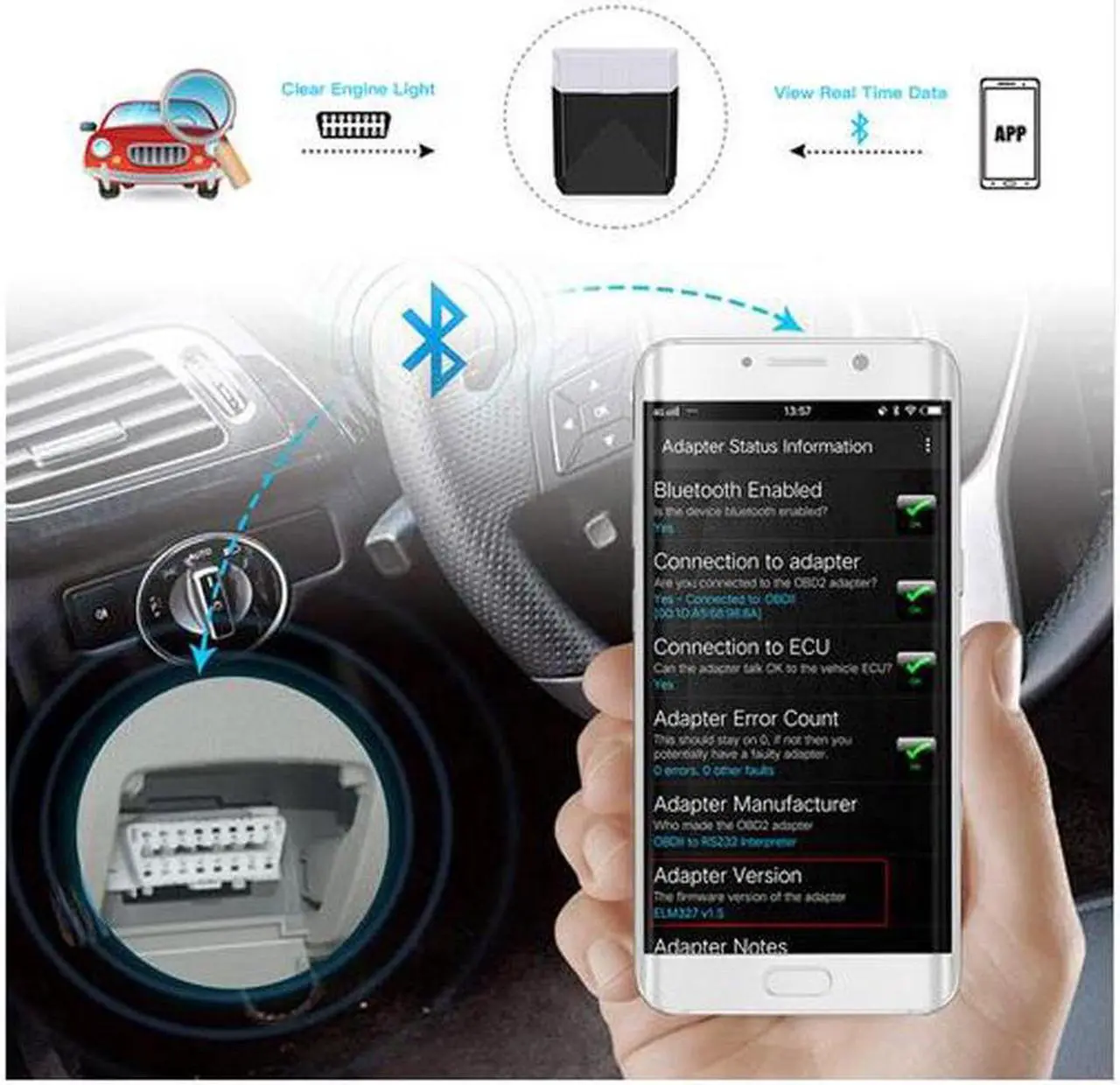 Alt view image 6 of 7 - ELM327 V1.5 Without PIC18F25K80 WIFI / Bluetooth 4.0 Obd Obd2 Auto Code Readers ELM 327 For IOS/Android/PC