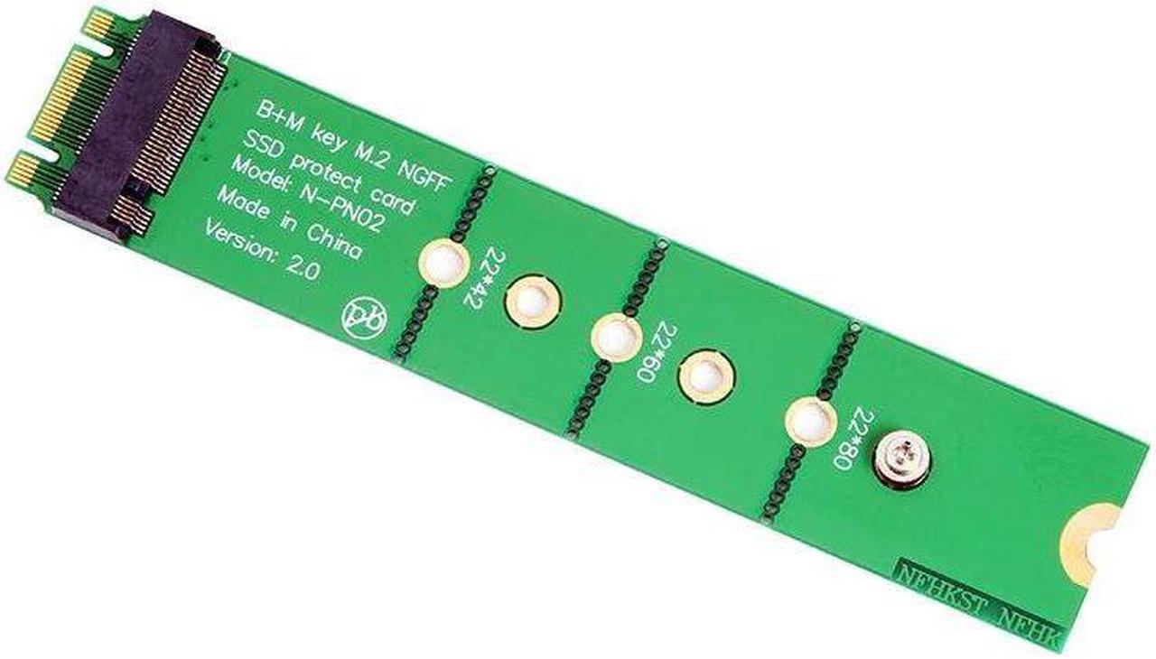 Alt view image 4 of 4 - M.2 SSD Key B Slot to B+M Interface Adapter Test Protection Card NGFF SSD Male To Female Extension