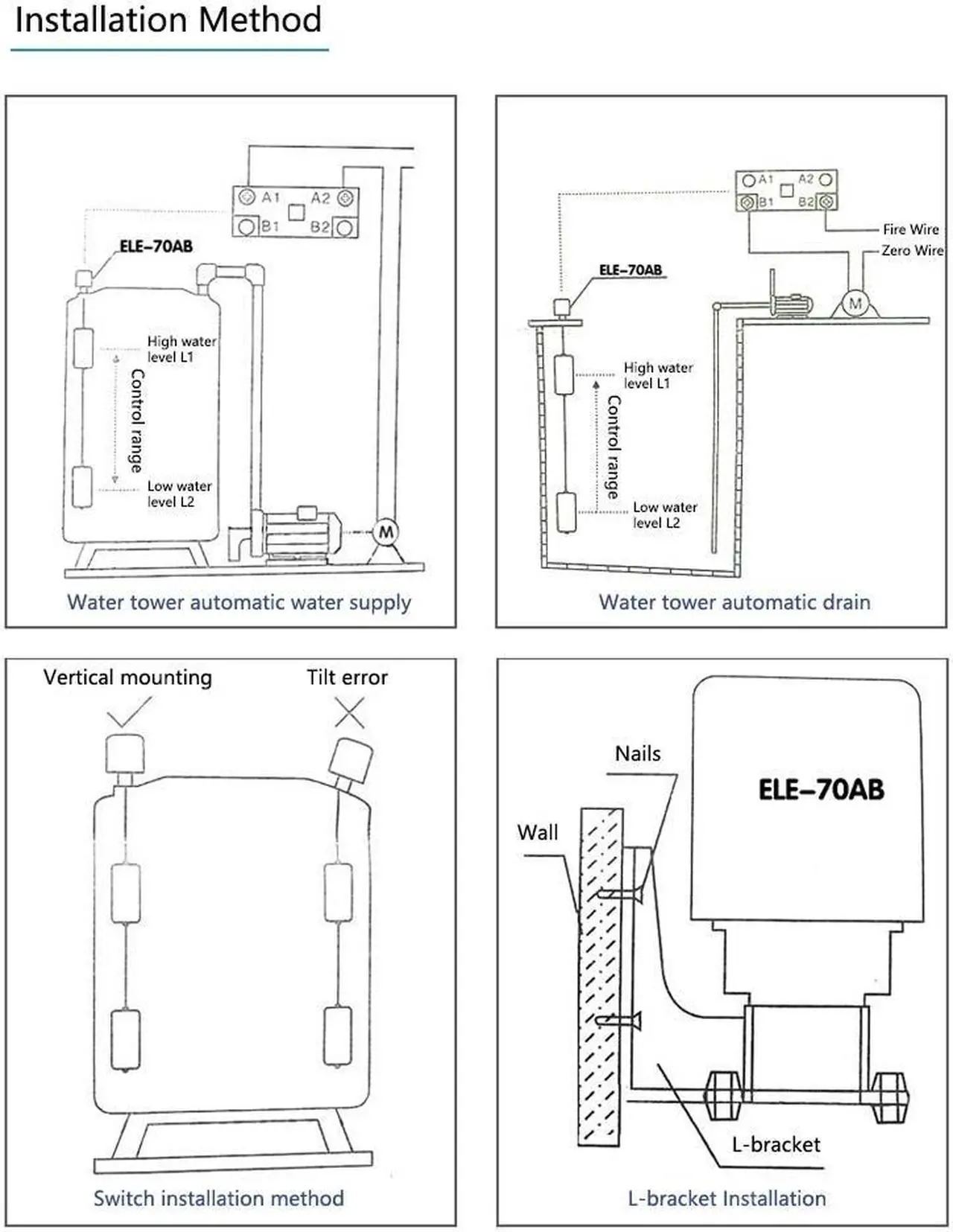 Alt view image 7 of 7 - Hot Sale 1.2M Controller Float Switch Liquid Switches Liquid Fluid Water Level Float Switch Controller Contactor Sensor