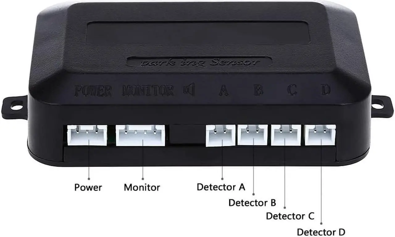 Alt view image 5 of 7 - Car Auto Parktronic LED Parking Sensor with 4 Parking Sensors Backup Reverse Radar System Buzzing Sound Warning Alarm Kit