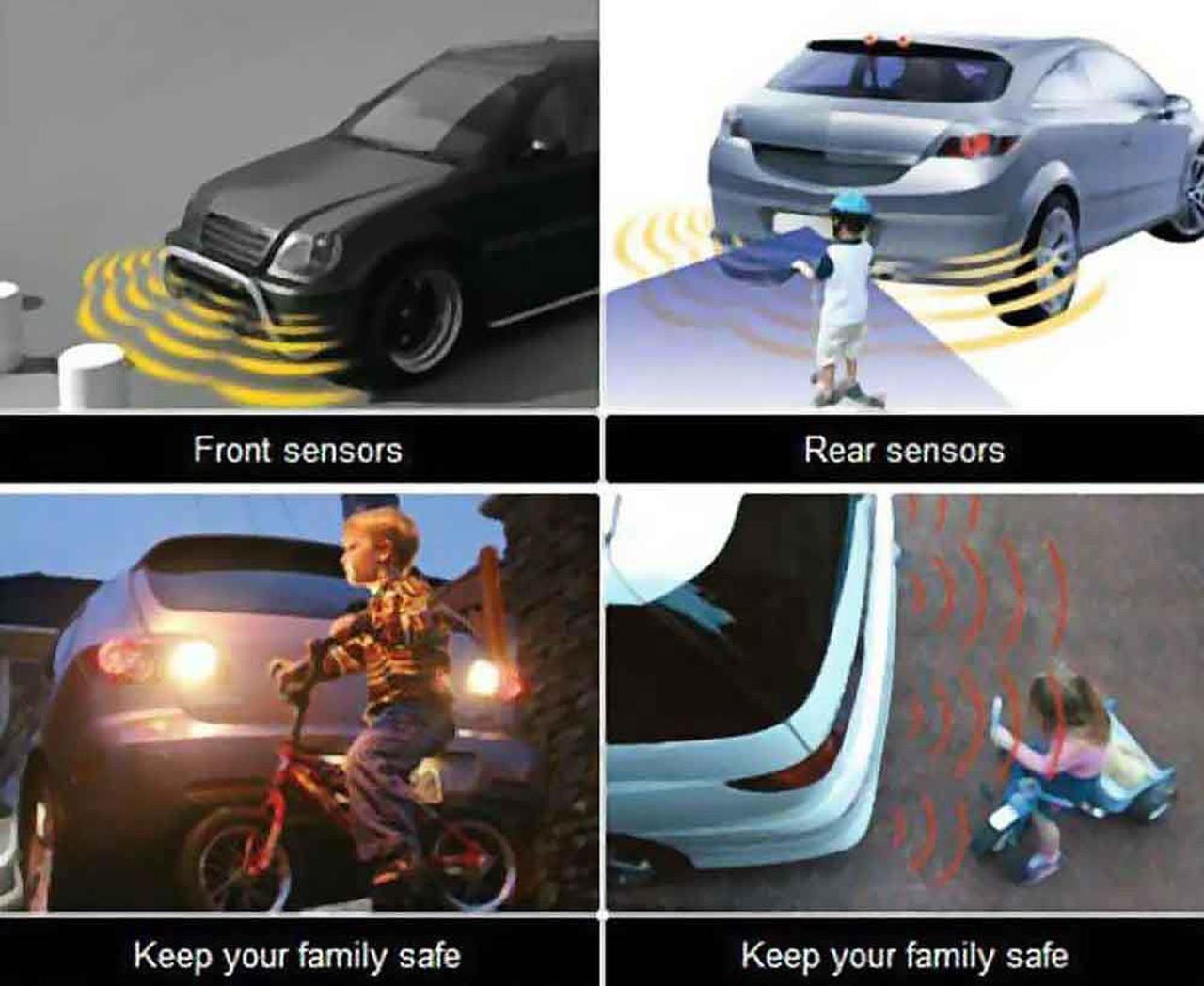 Alt view image 4 of 7 - Car Alarm Radar Auto LED Display Reverse Backup Radar System Buzzing Sound Warning with 6 Parking Sensors