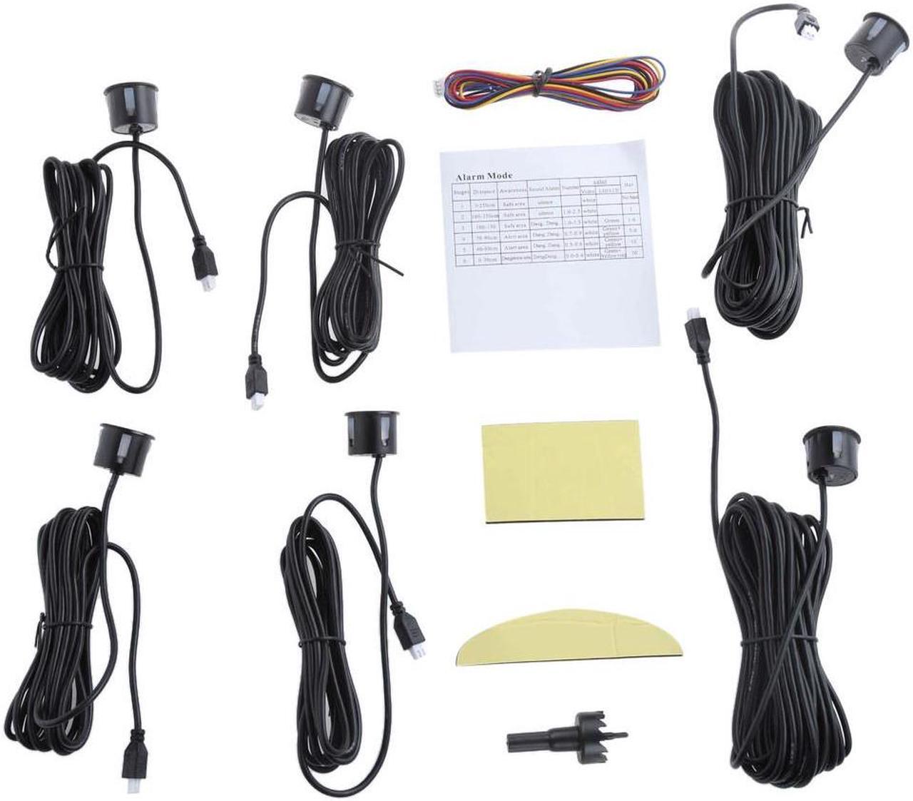 Alt view image 6 of 7 - Car Alarm Radar Auto LED Display Reverse Backup Radar System Buzzing Sound Warning with 6 Parking Sensors