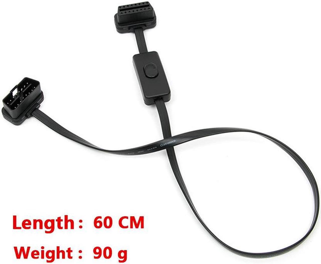 Alt view image 2 of 4 - High Quality OBD Extension Cable with Switch Turn On / Off Line Connector for ELM 327 V 1.5 V 2.1 OBD2 Scanner ELM327 V1.5 V2.1