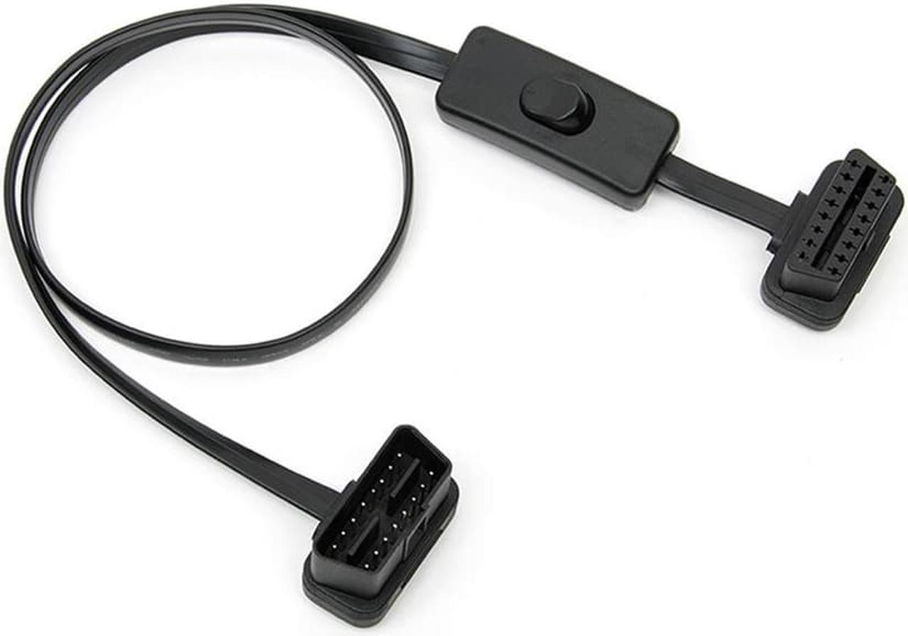 Main image of High Quality OBD Extension Cable with Switch Turn On / Off Line Connector for ELM 327 V 1.5 V 2.1 OBD2 Scanner ELM327 V1.5 V2.1