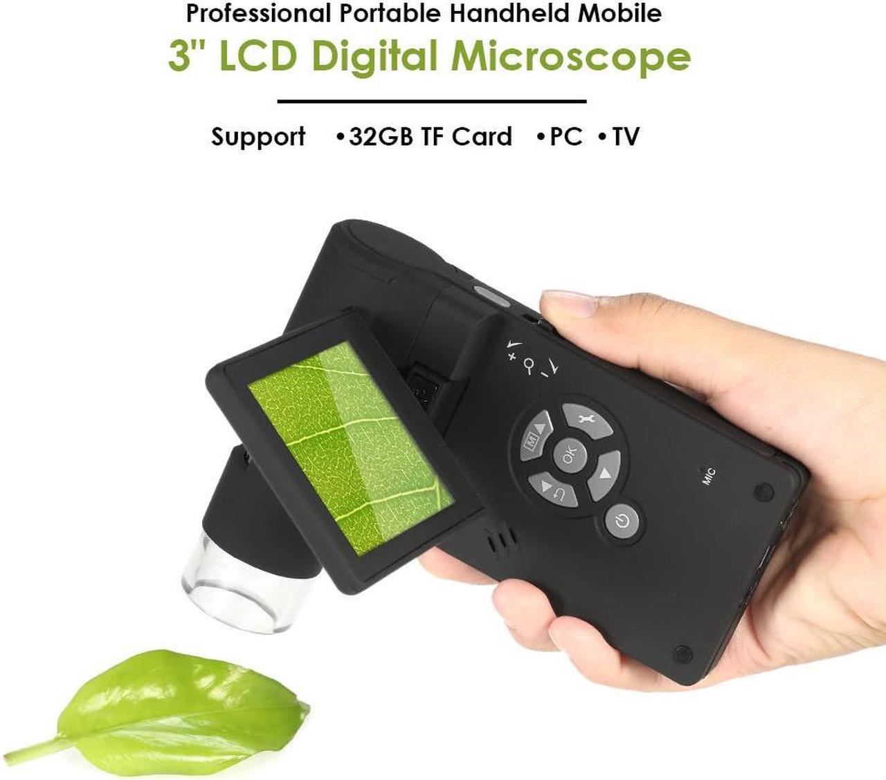 Alt view image 6 of 7 - Professional Portable Handheld Mobile 3" LCD Digital Microscope 5M 10-500X up to 1200x By Digital Magnification Photo and Video Capture