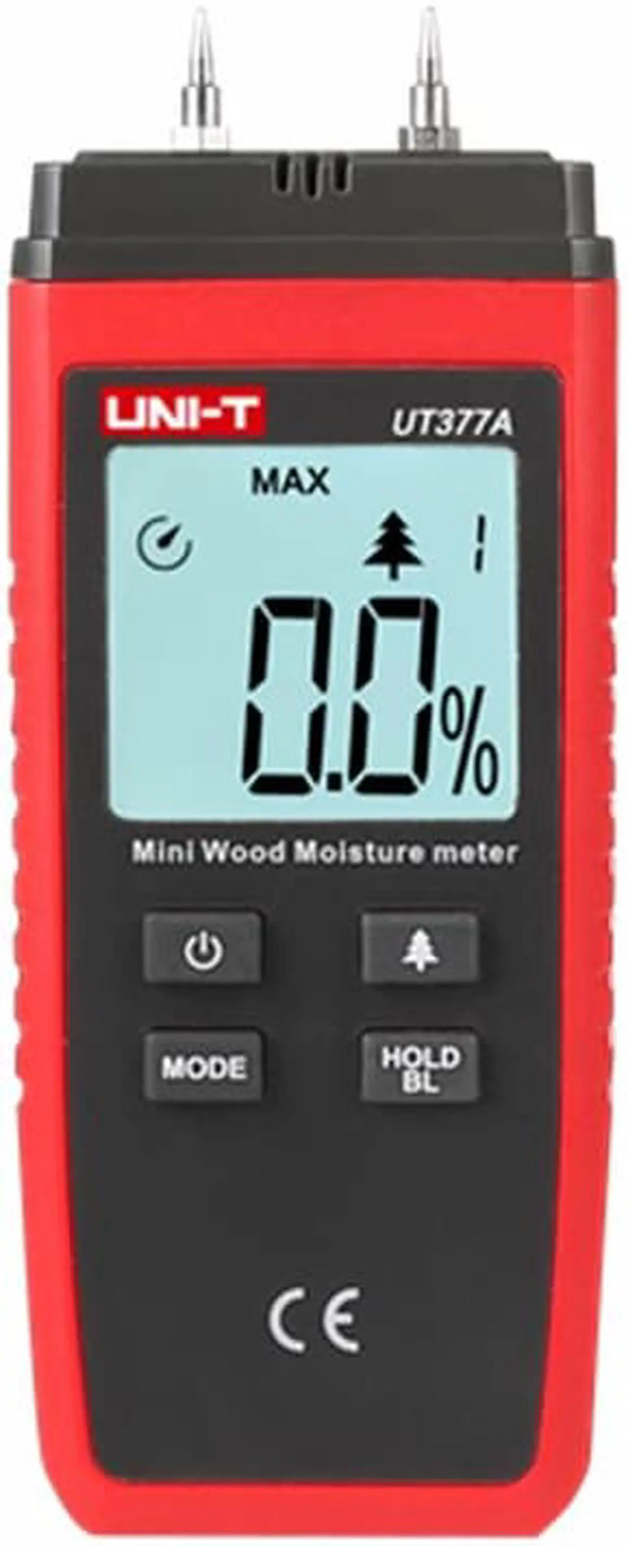 UNI-T UT377A Digital Wood Moisture Meter Hygrometer Humidity Tester for Paper Plywood Wooden Materials LCD Backlight