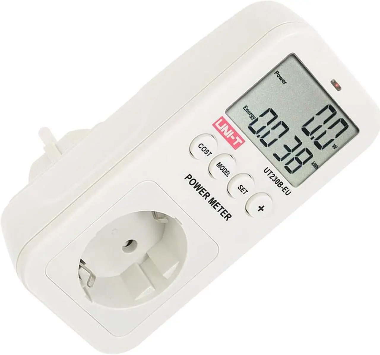 Alt view image 2 of 5 - UNI-T UT230B E2192US Series LCD Plug-in Energy Consumption Meter Voltage Current Cost Frequency Power Factor Monitor CO2 Emission Detection