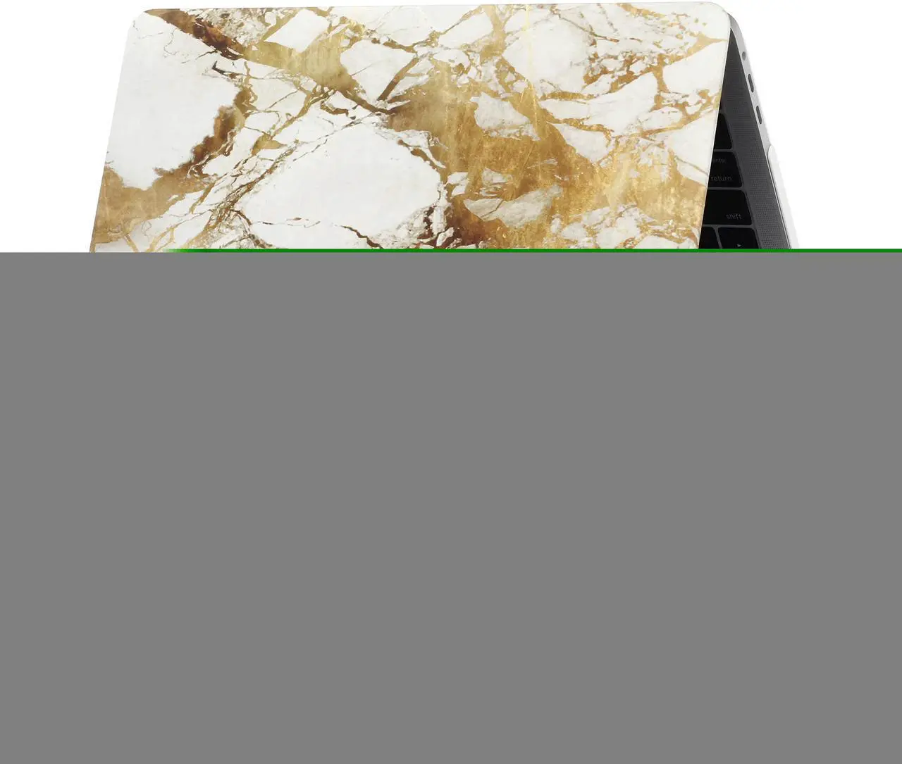 Main image of Marble Texture PC Hard Case for MacBook Pro 13.3 inch - White & Gold