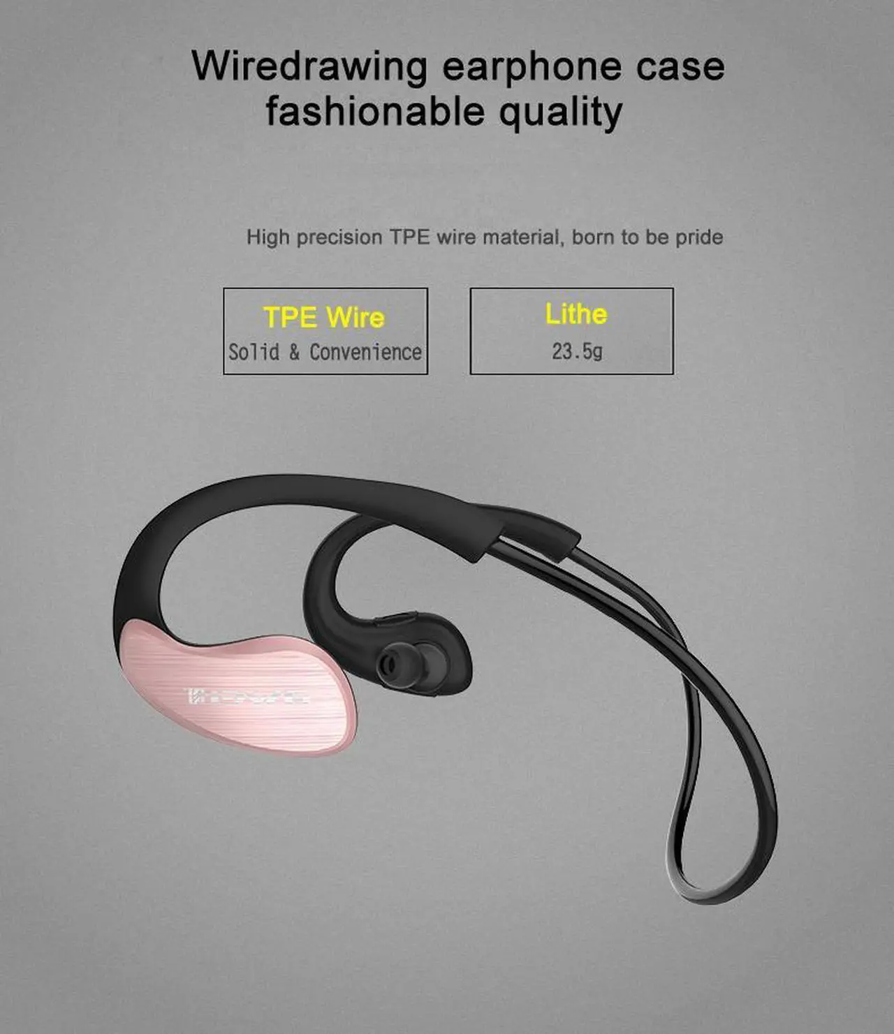 Alt view image 4 of 5 - AWEI A885BL Bluetooth Earphones Wireless Headphone With Microphone NFC APT-X Sport Headset Cordless Earpiece (Black)