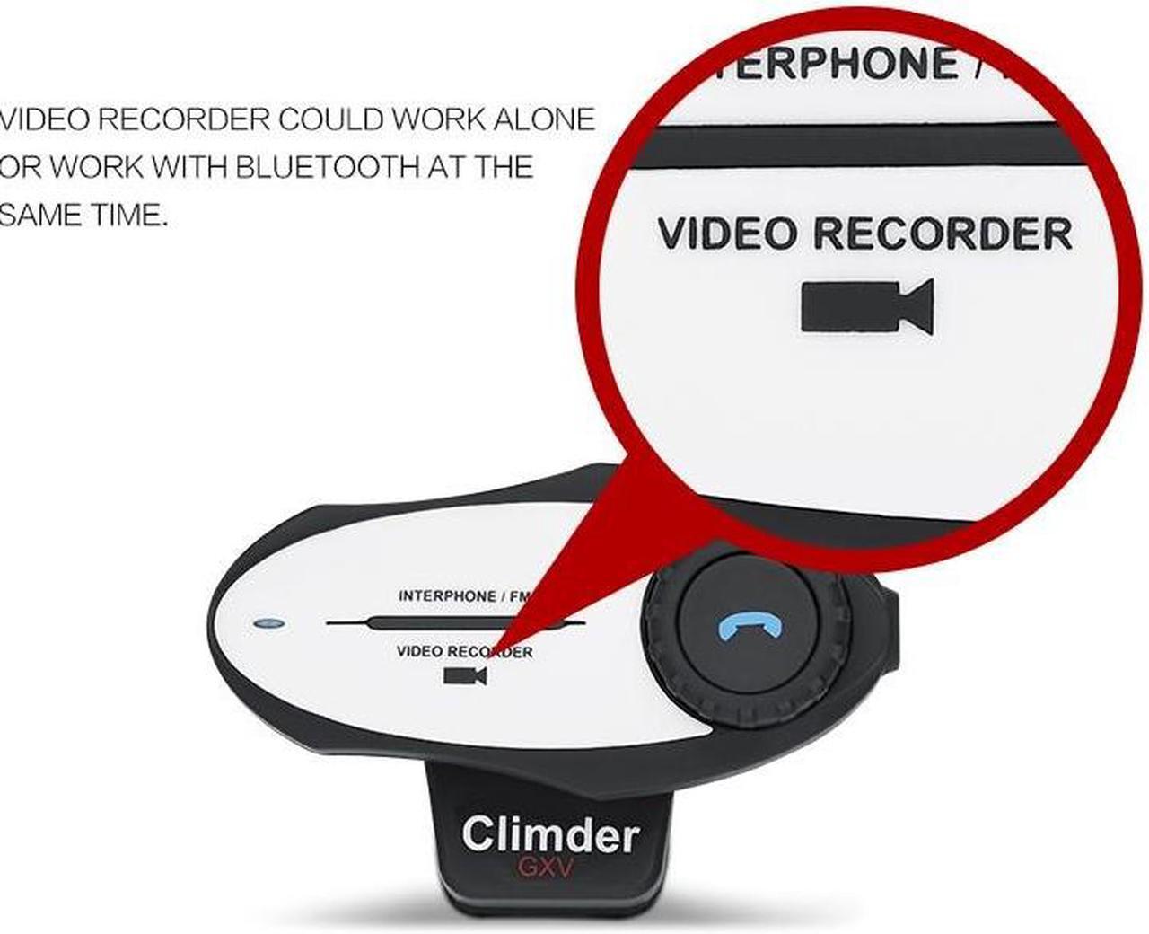 Alt view image 5 of 7 - 2017 New Motorcycle Helmet Bluetooth Intercom Headset 720P Video Recorder Sports Camera Interphone Handsfree FM Radio