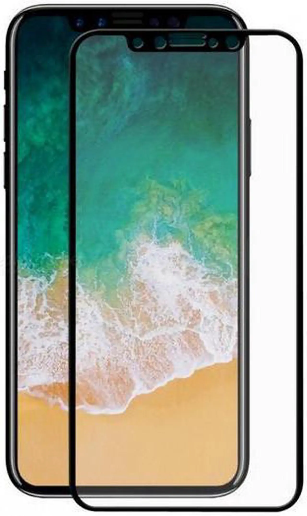 Main image of Hat-Prince Full Coverage Tempered Protector for IPHONE X - Black