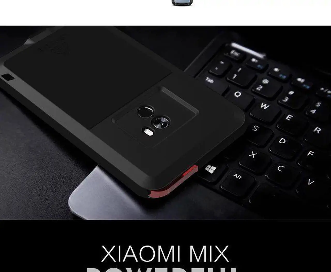 Alt view image 3 of 7 - Love Mei Shockproof Waterproof Metal Aluminum Case For Xiomi Mix - Yellow