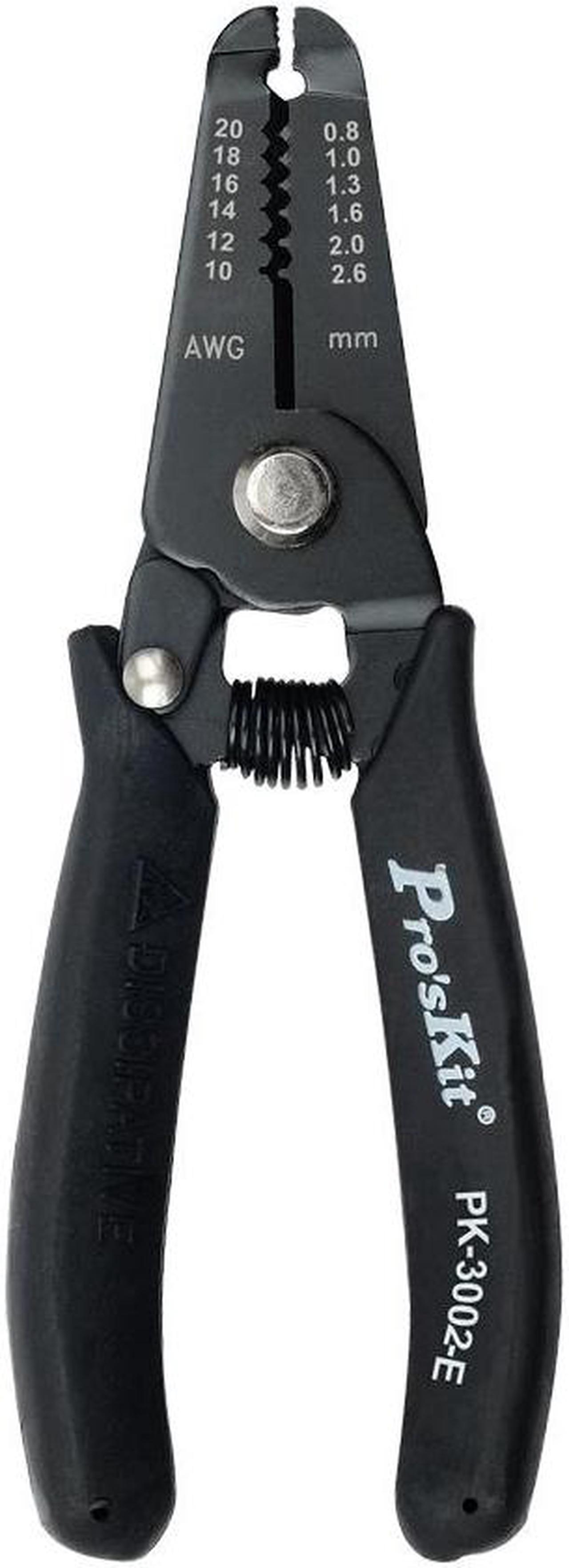 Main image of Pro'skit 1PK-3002E Anti Static Multi-function Electronic Wire Stripping Pliers With Conductive Handle Cutter Stripper Cutting tool
