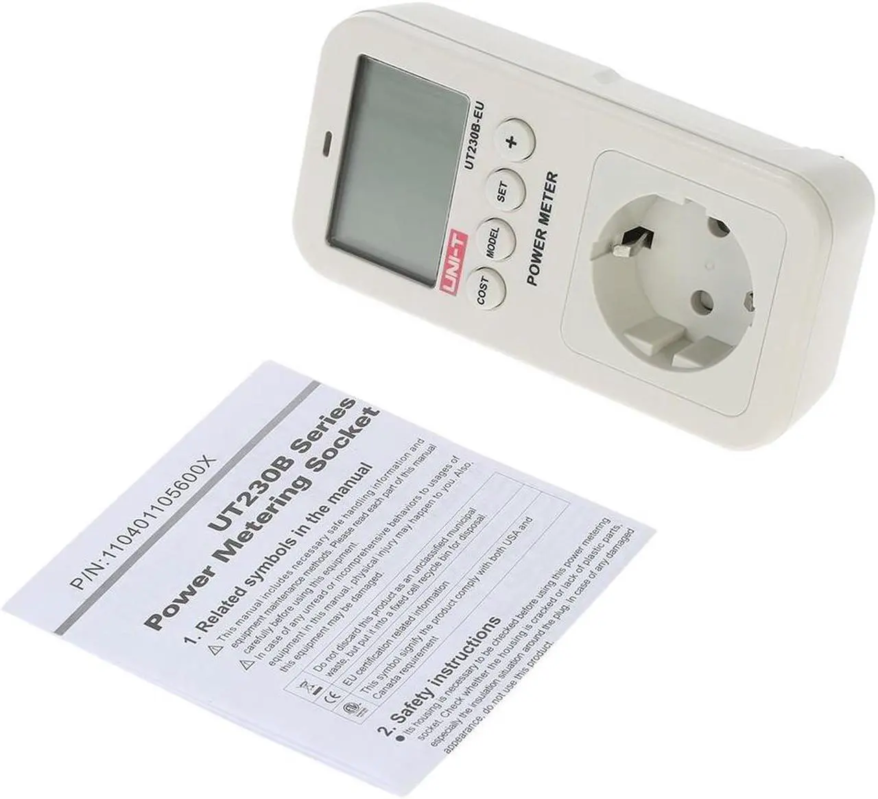 Alt view image 3 of 5 - UNI-T UT230B E2192US Series LCD Plug-in Energy Consumption Meter Voltage Current Cost Frequency Power Factor Monitor CO2 Emission Detection