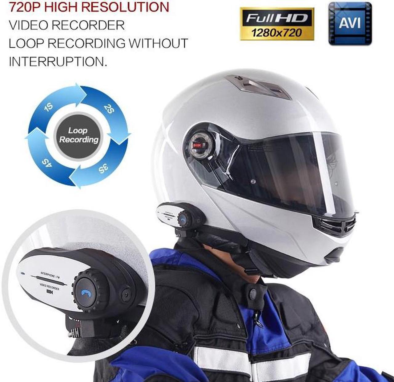 Alt view image 4 of 7 - 2017 New Motorcycle Helmet Bluetooth Intercom Headset 720P Video Recorder Sports Camera Interphone Handsfree FM Radio