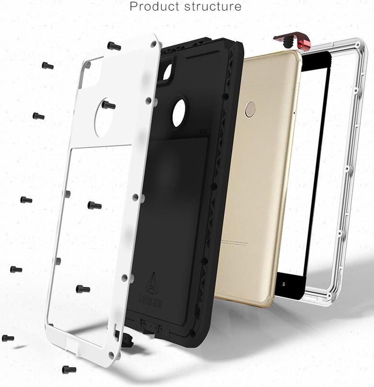 Alt view image 6 of 7 - Love Mei Shockproof Waterproof Metal Aluminum Case For  XIAOMI Max 2 - Yellow