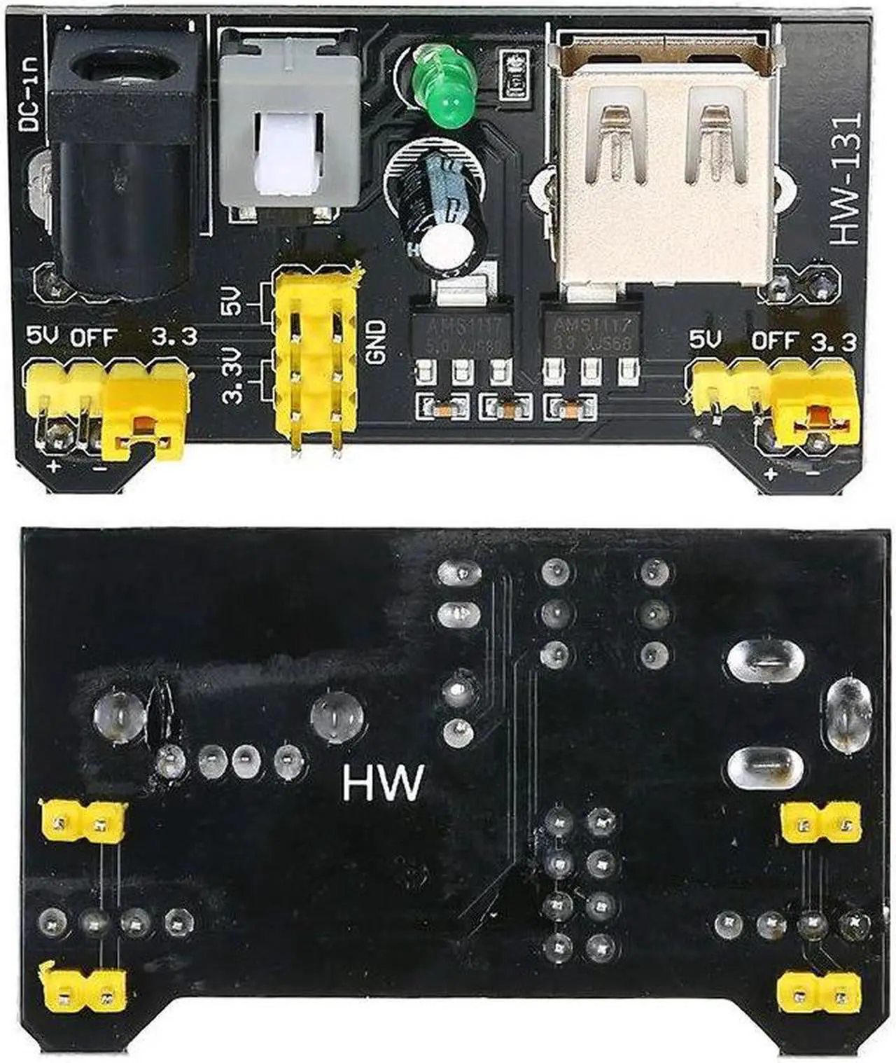 Main image of Mini Power Supply Module HW-131 Breadboard Power Module 3.3V/5V Power Supply Module for Arduino MB102 Breadboard