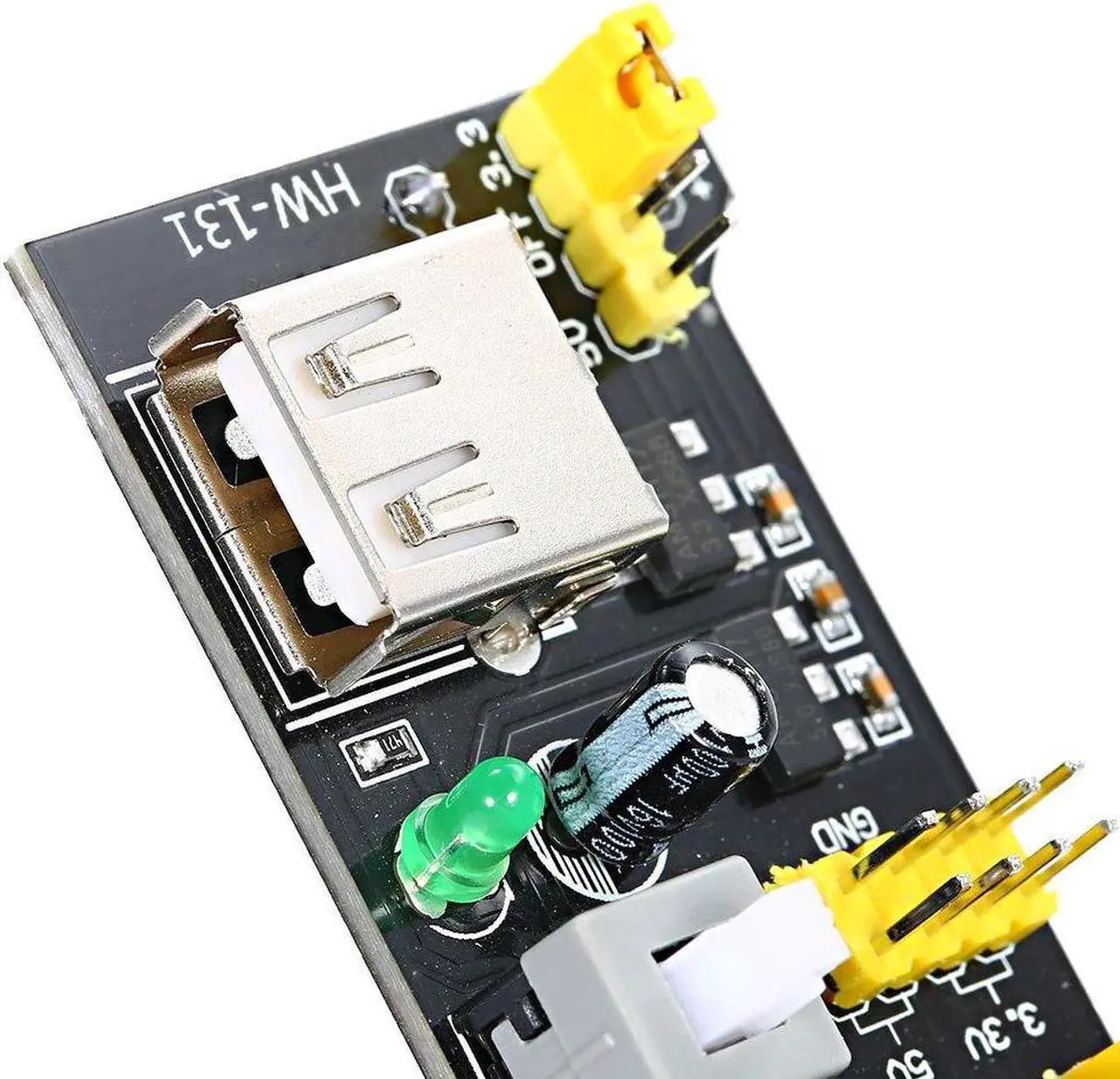 Alt view image 6 of 7 - Mini Power Supply Module HW-131 Breadboard Power Module 3.3V/5V Power Supply Module for Arduino MB102 Breadboard