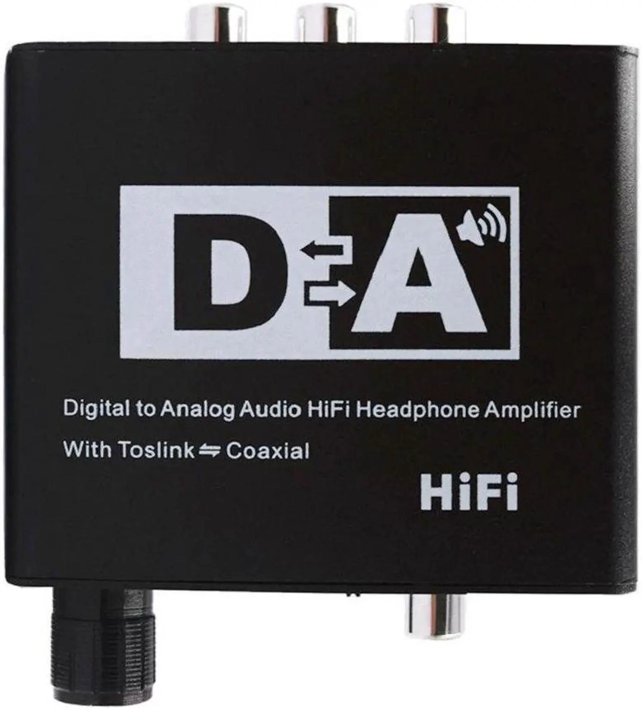 Main image of HiFi Digital Analog Audio Converter Fiber Coaxial to RCA Left and Right Channel Coaxial Bi-directional Switch with RCA 3.5mm Jack Output for Earphone Computer TV