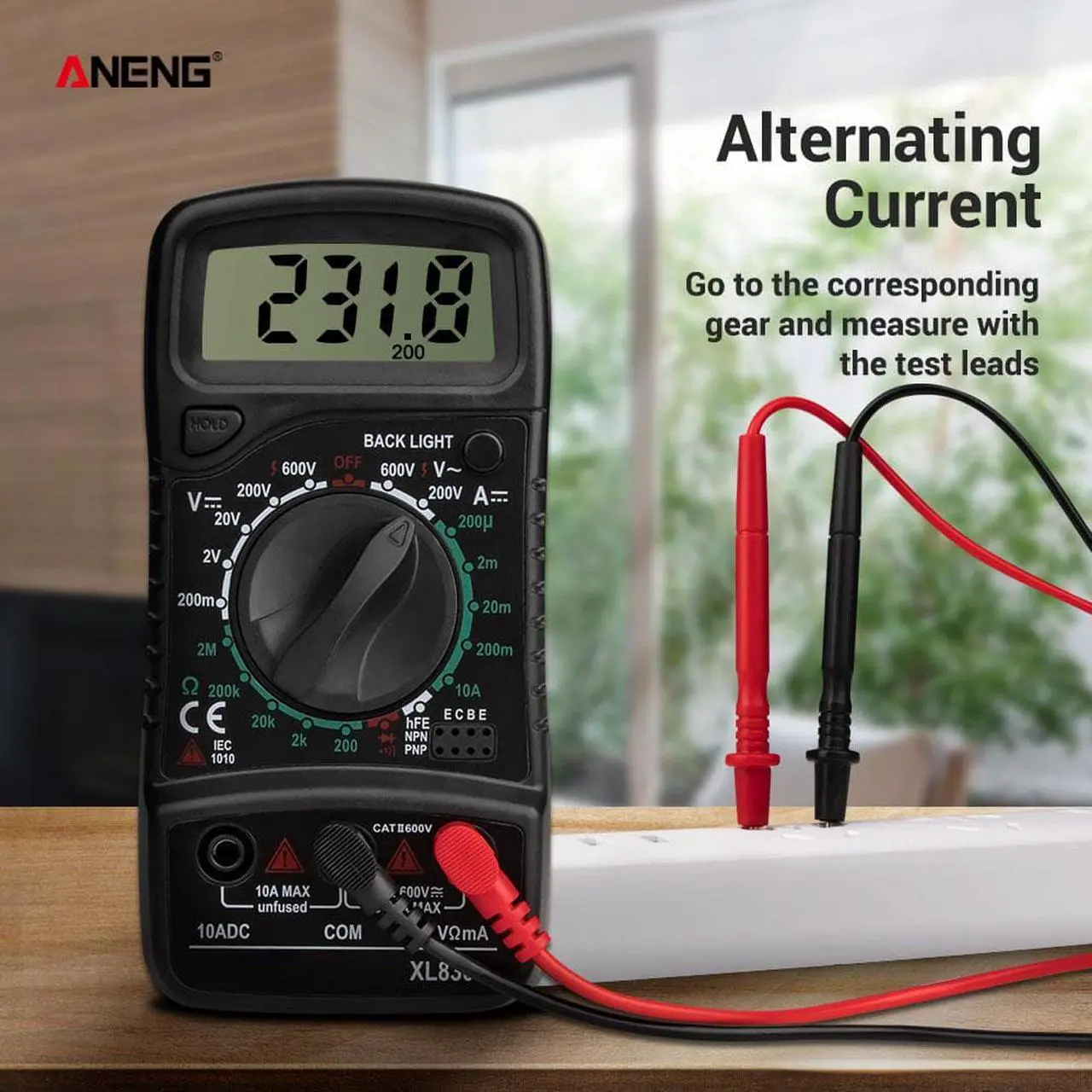 Alt view image 3 of 7 - ANENG XL830L Digital Multimeter Esr Meter Testers Automotive Electrical Dmm Transistor Peak Tester Meter    Capacitance Meter