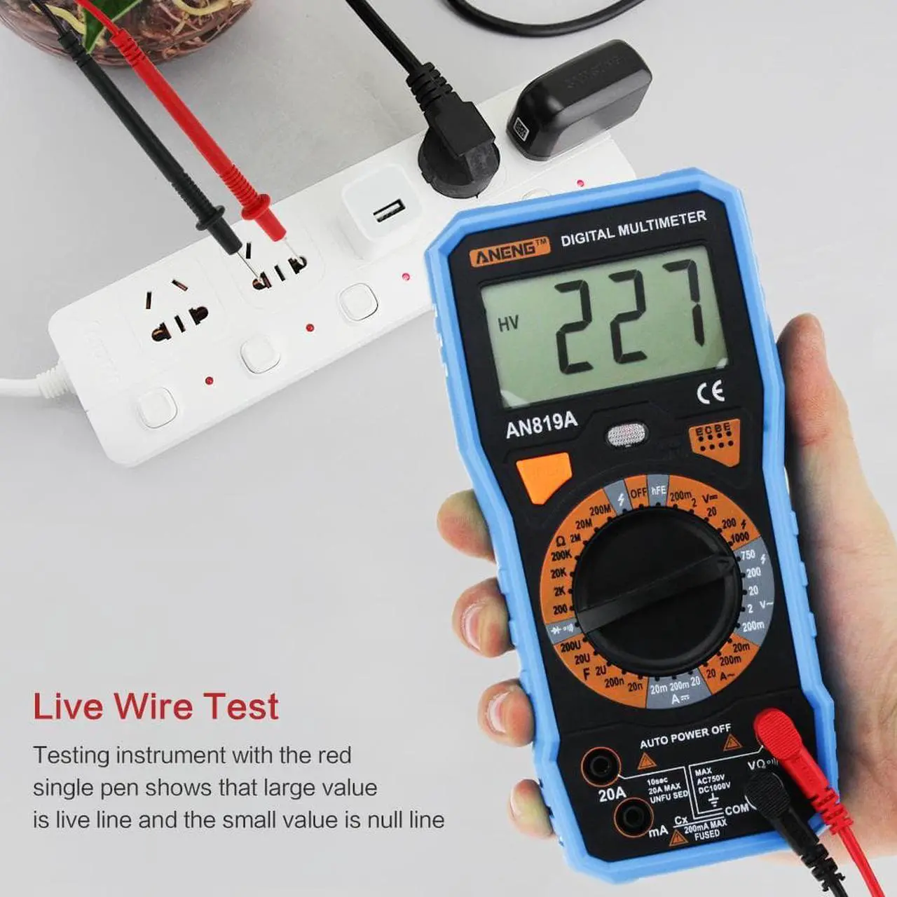 Alt view image 2 of 7 - ANENG AN819A Digital Multimeter Esr Meter True Rms Digital Multimeter Tester Voltmeter Battery Tester Multimetro Richmet - Blue