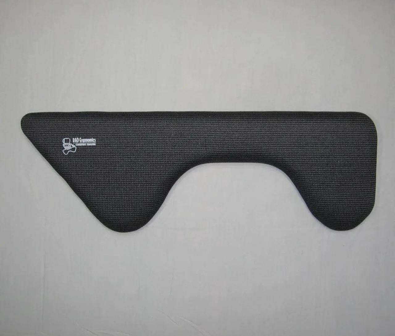 Main image of Curved Morency Forearm Rest with Extension for Mouse Use, black vinyl, 10? x 30? – left handed  1030CM-L